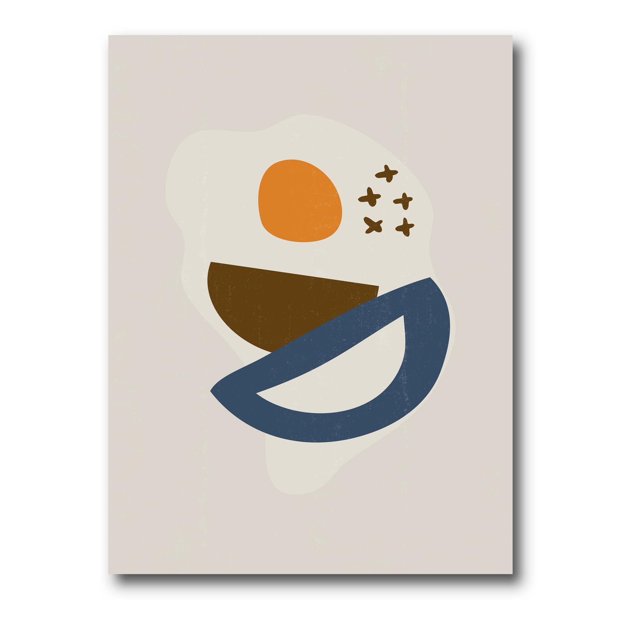 Designart - Abstract Sun Moon Geometric Print I - Modern Canvas Wall Art Print