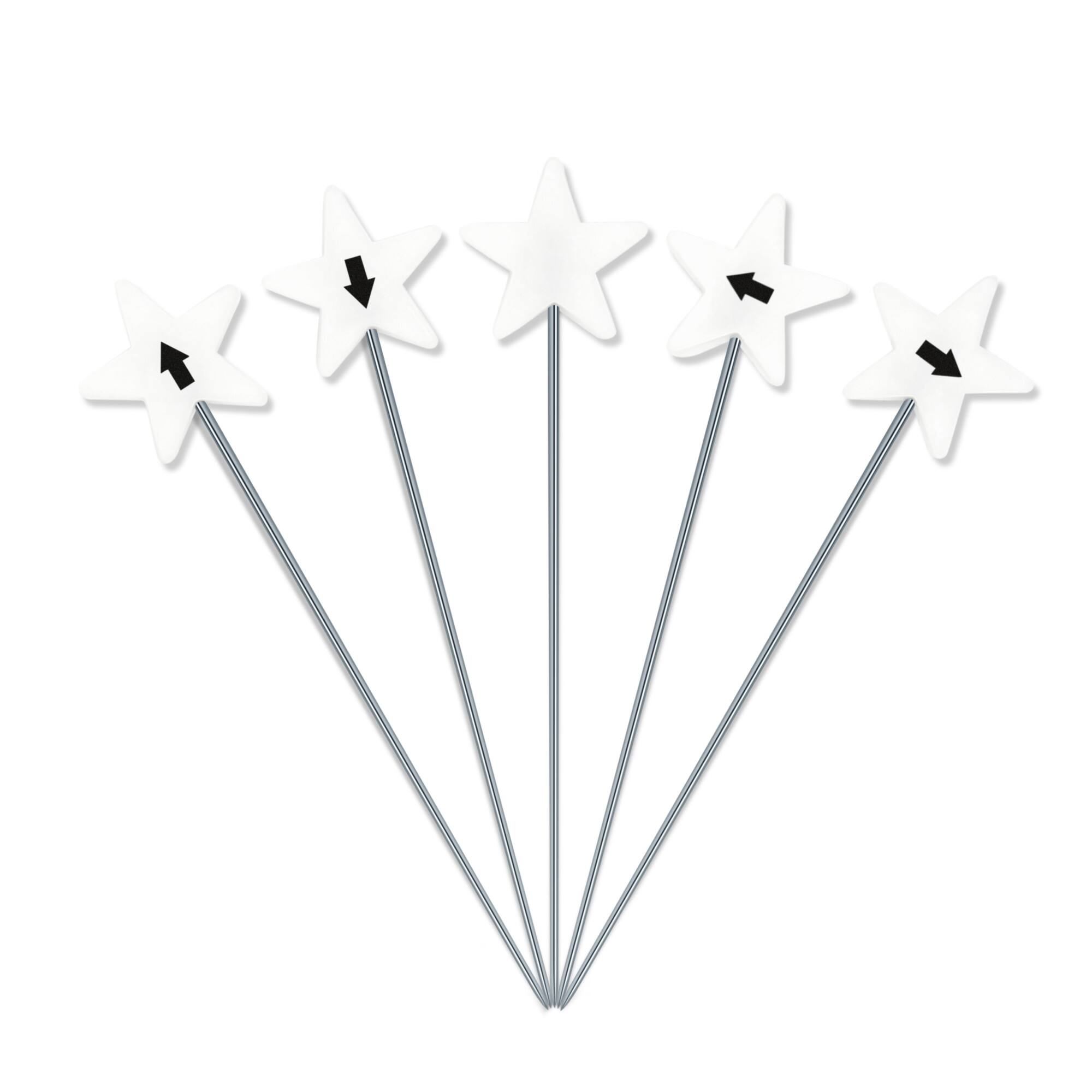 Dritz&#xAE; White Star Flat Head Pins With Numbers &#x26; Directional Arrows, 115ct.