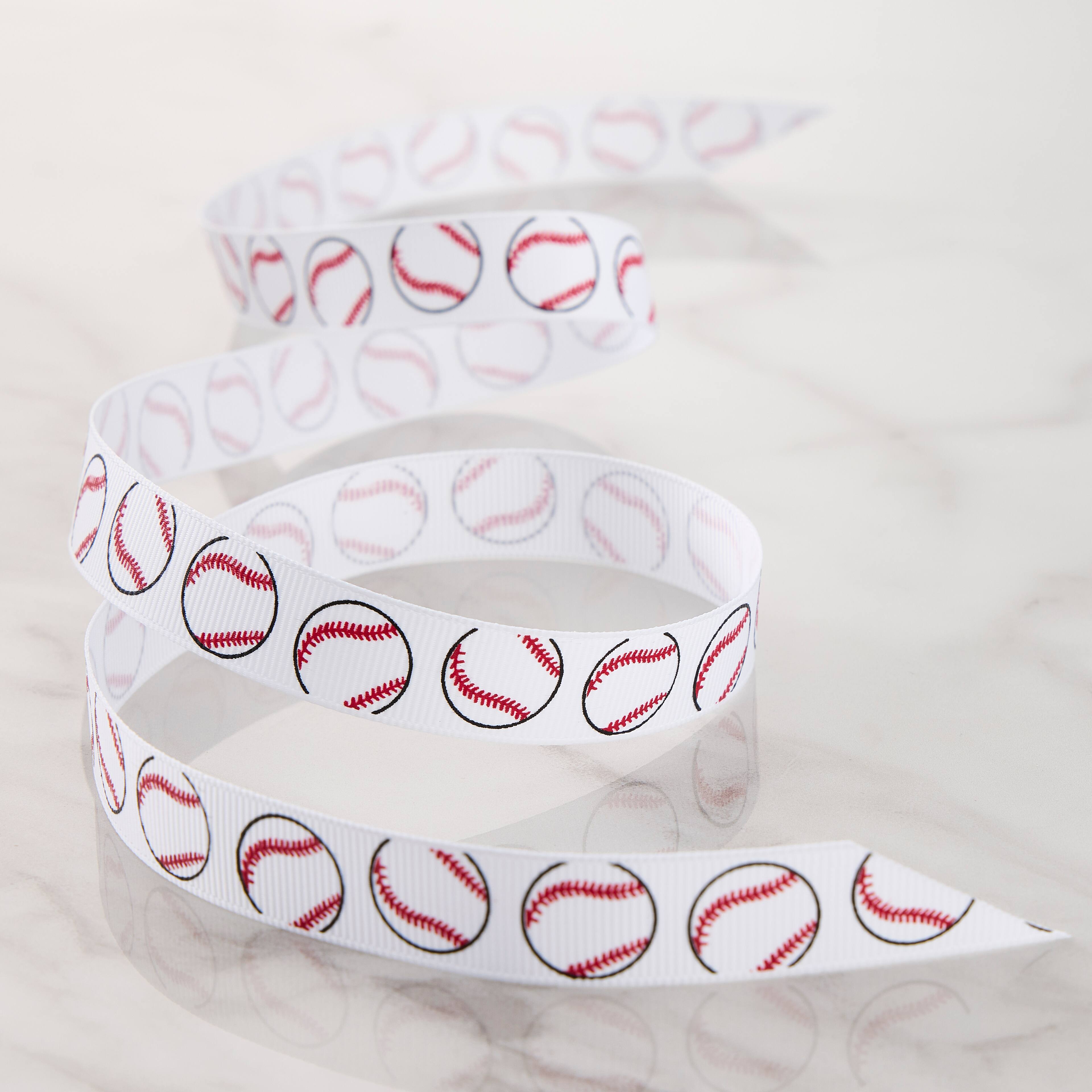 5/8&#x22; x 7yd. Baseball Ribbon by Celebrate It&#xAE; Classic