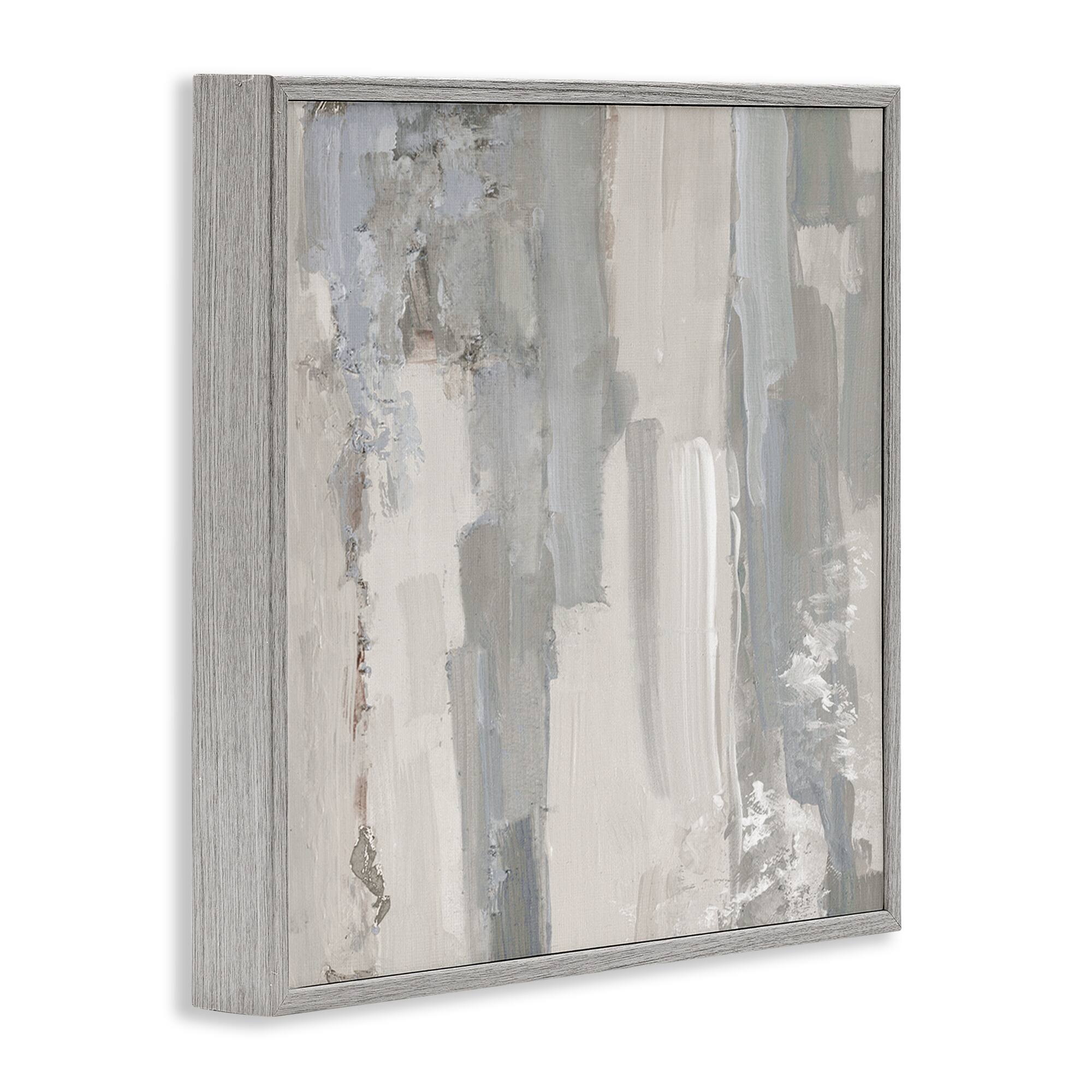 Stupell Industries Grey Brushed Abstract Arrangement Framed Giclee Art