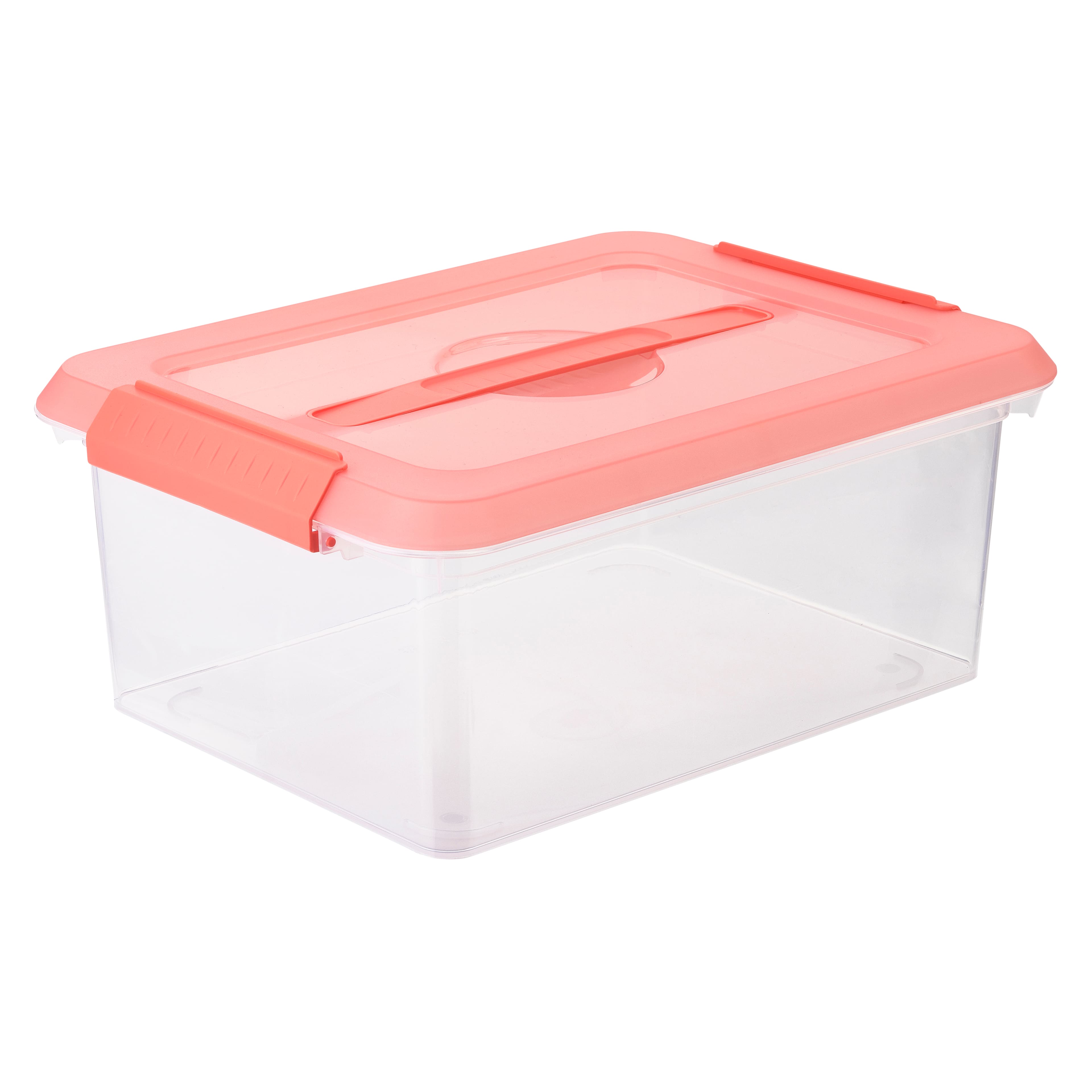  BTSKY Stack & Carry Box, Clear Plastic Storage Container  Stackable Home Utility Box