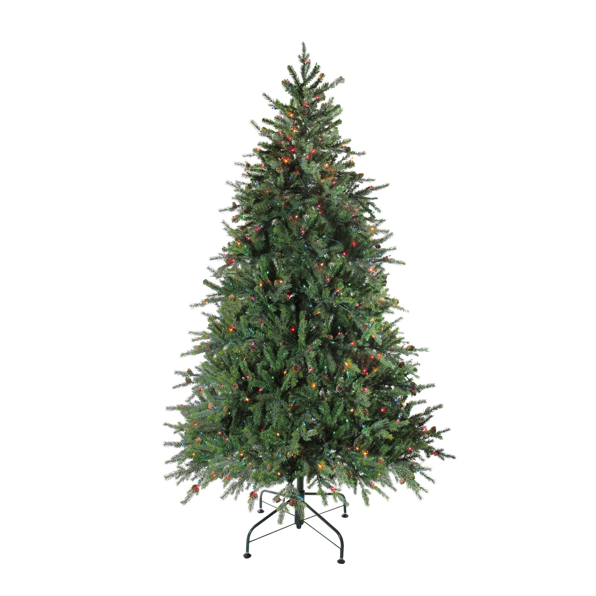 7.5ft. Pre-Lit Real Touch&#x2122; Hunter Fir Artificial Christmas Tree, Multicolor Lights