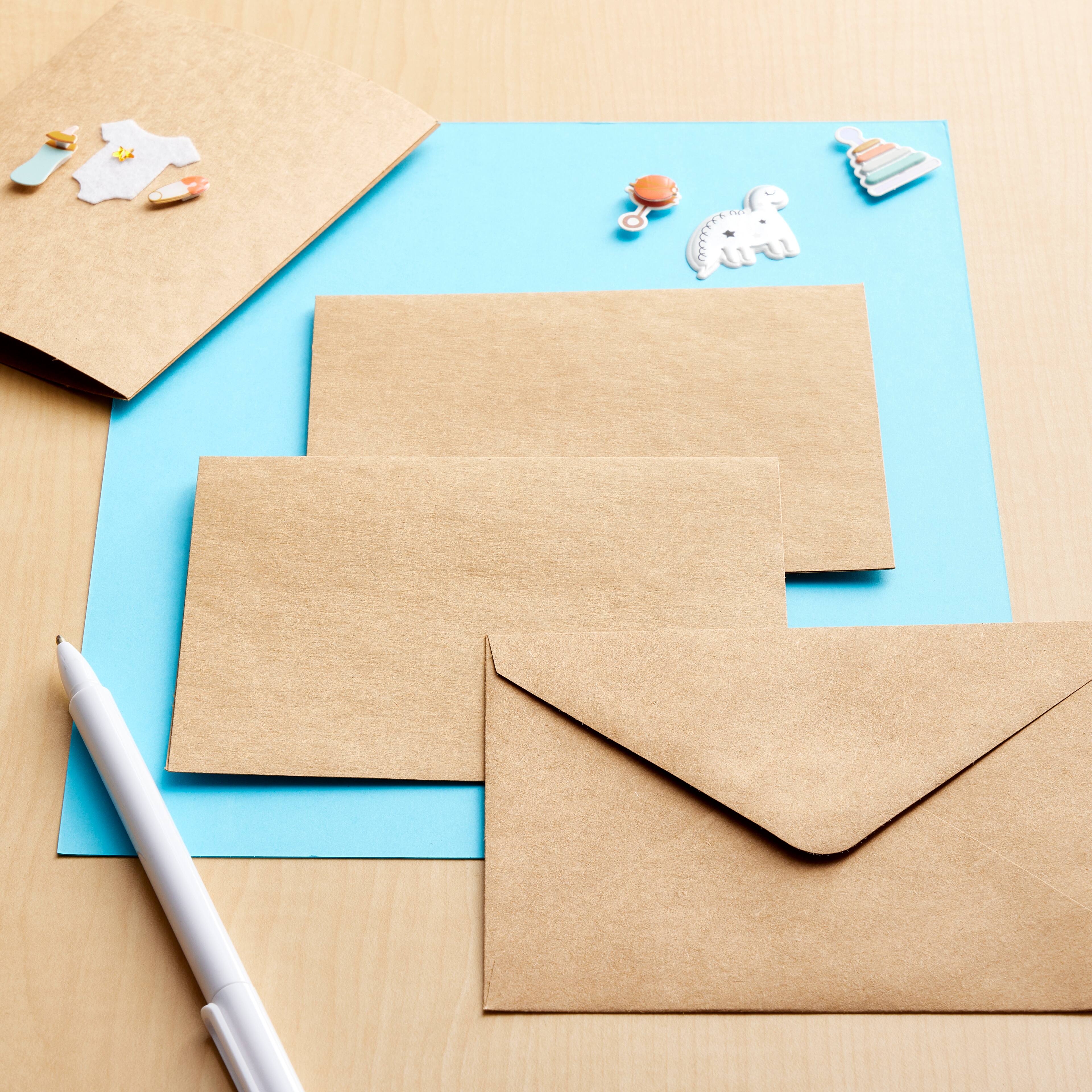 12 Packs: 10 ct. (120 total) 4.25" x 5.5" Kraft Fold Cards & Envelopes by Recollections™