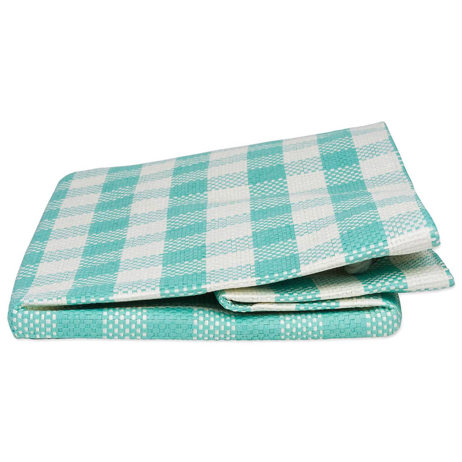 DII® Medium Aqua Checked Rectangle Woven Paper Basket