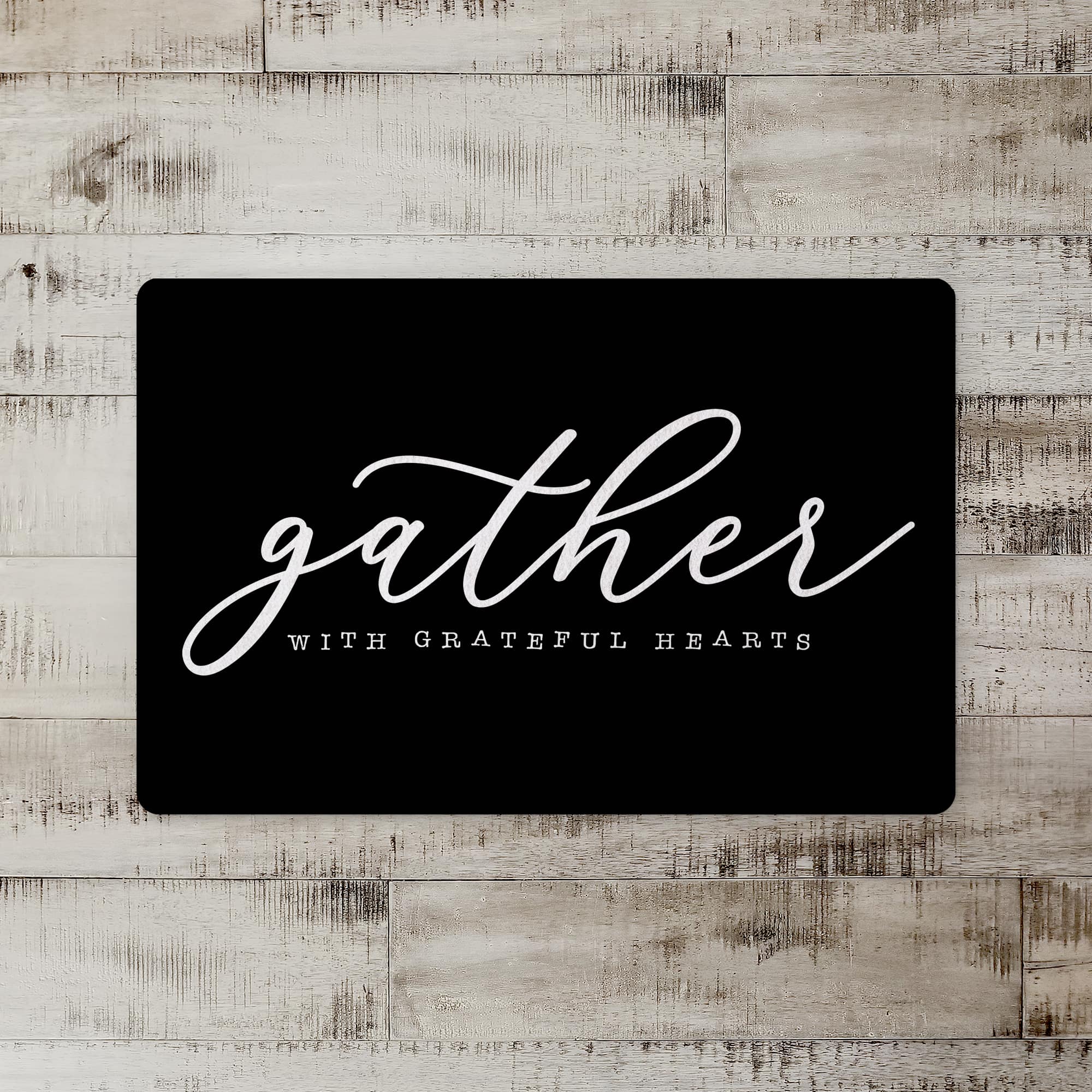 Gather With Grateful Hearts 18" x 27" Floor Mat
