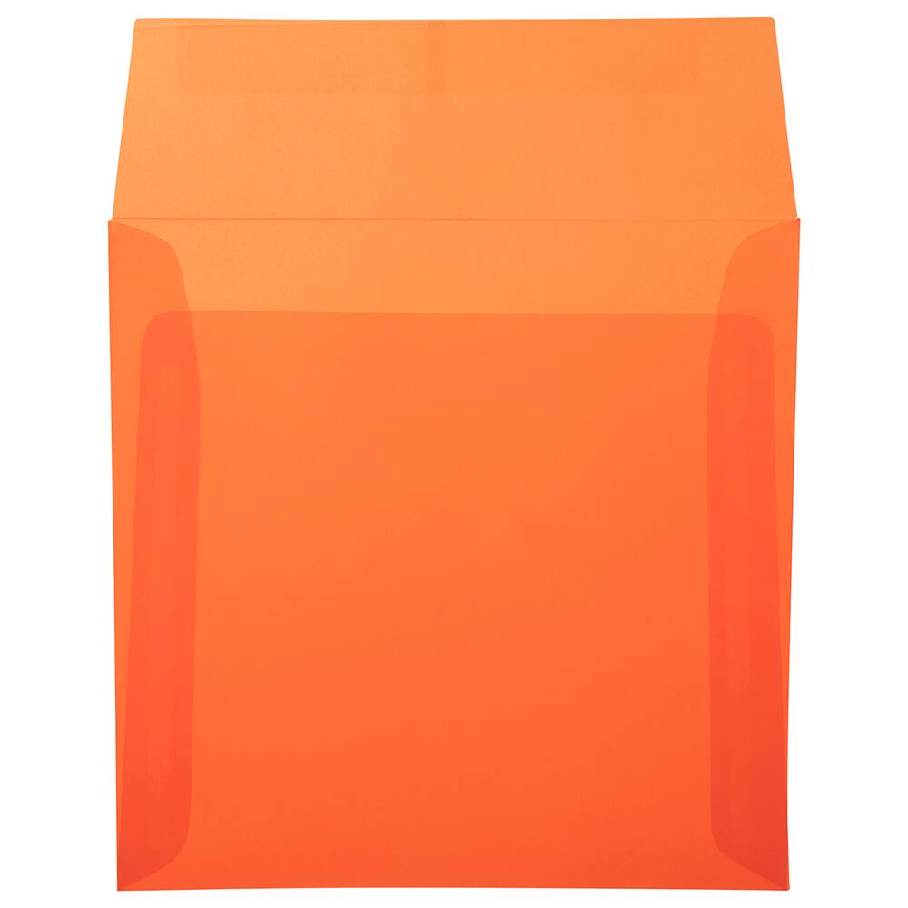 JAM Paper 6.5" x 6.5" Square Translucent Vellum Envelopes, 100ct.
