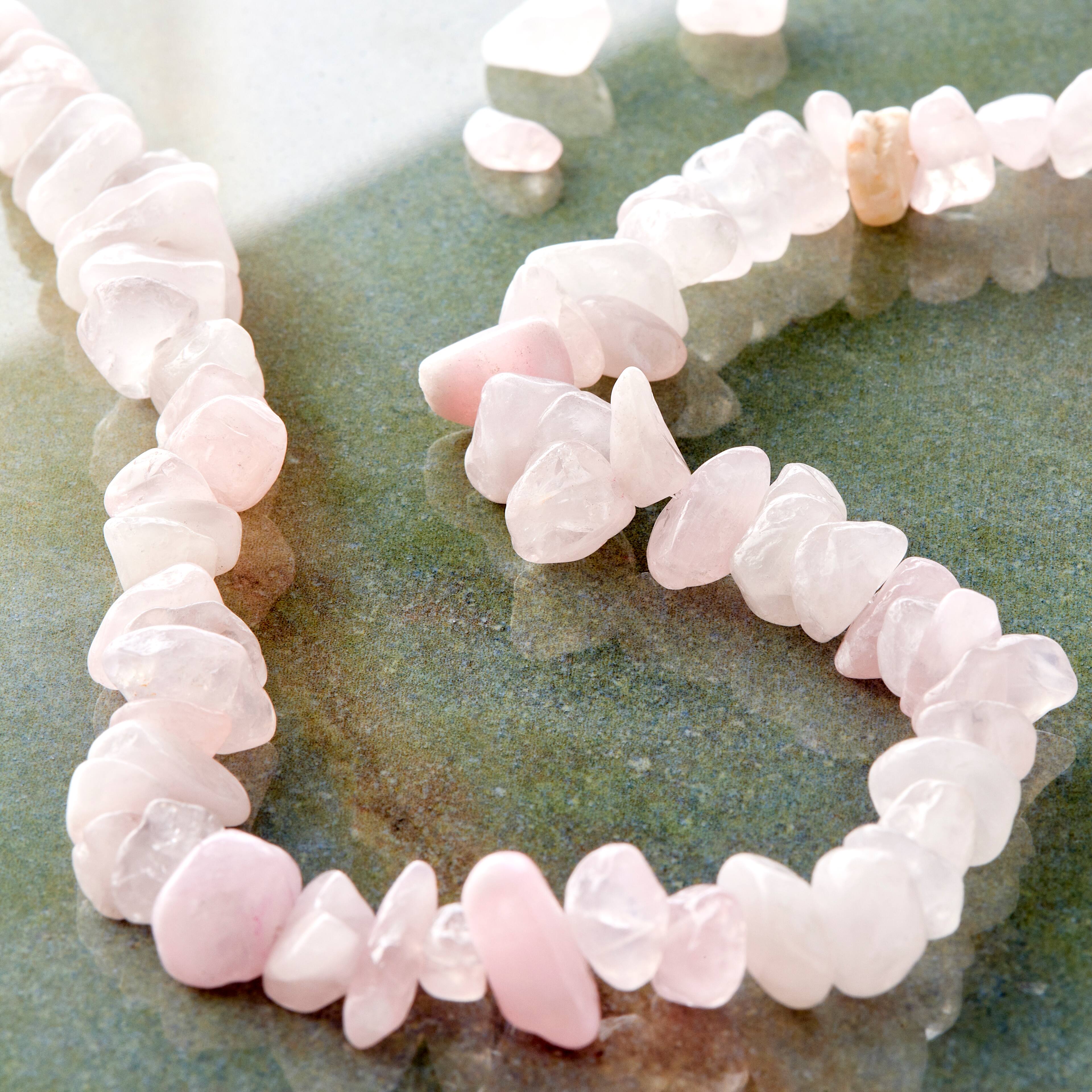 12 Pack: Rose Quartz Chip Beads by Bead Landing™
