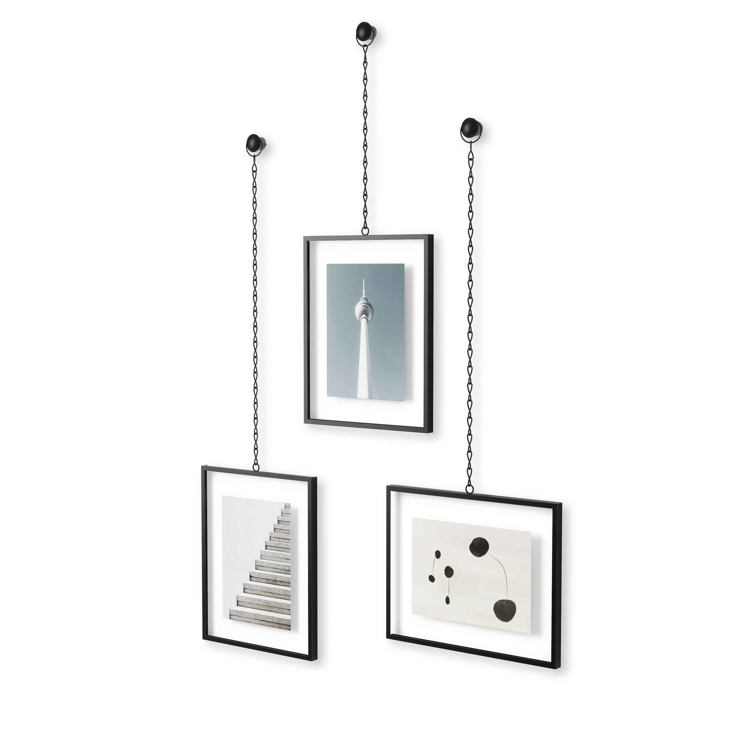 Umbra Black Fotochain Set of Three 8" x 10" Picture Display