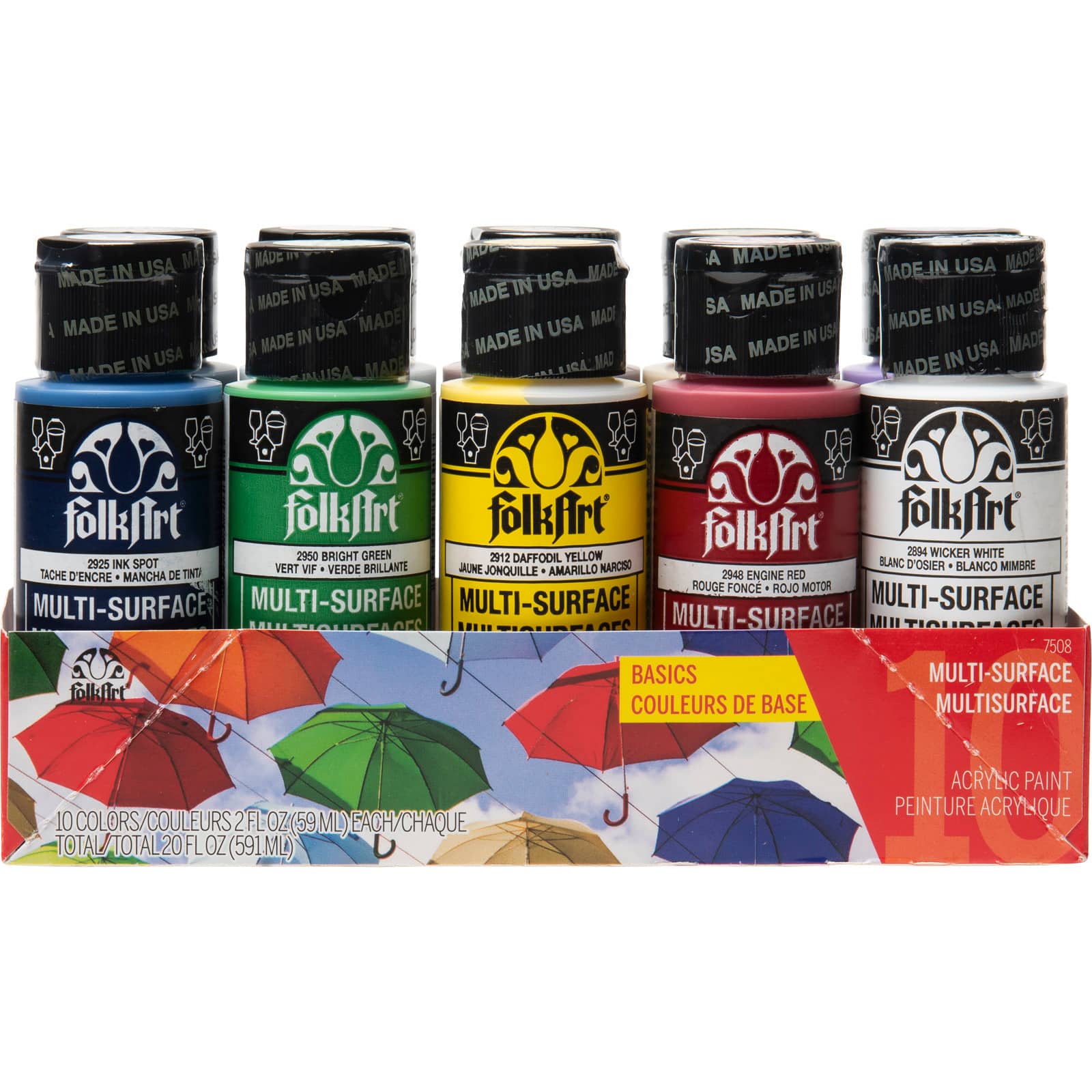 FolkArt Multi-Surface Paint in Assorted Colors (2 oz), 2894, Wicker White