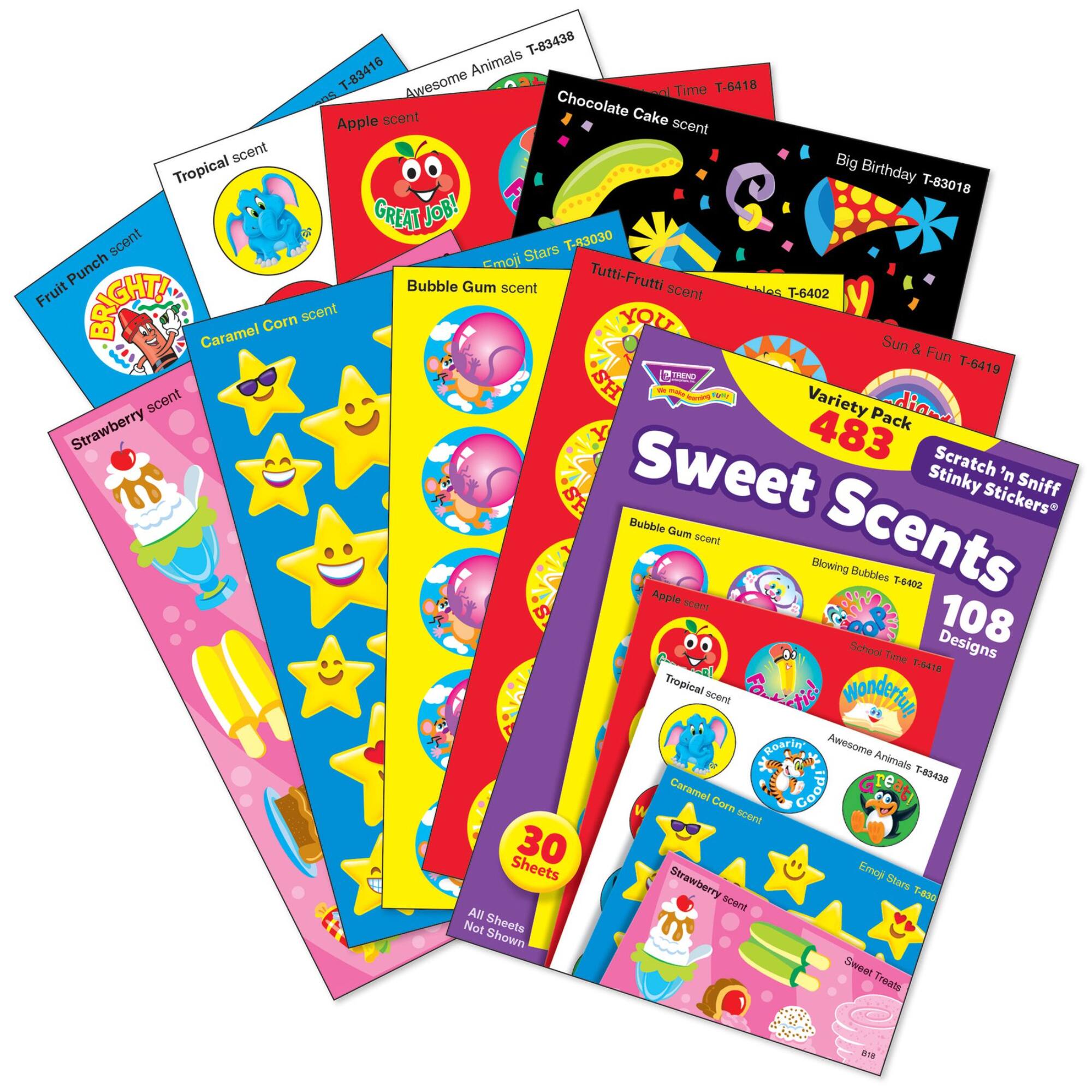 Trend Enterprises® Sweet Scents Scented Stickers Variety Pack