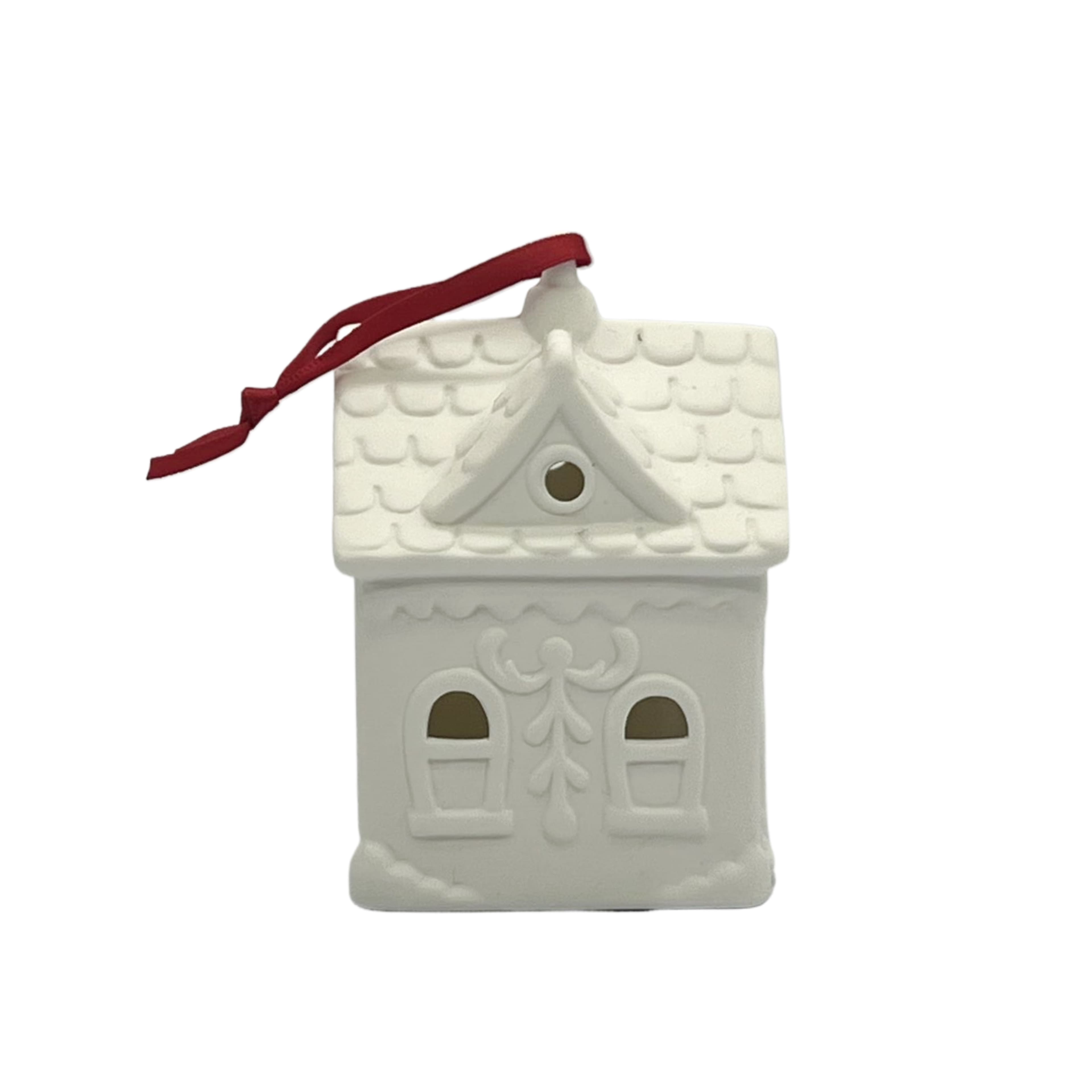 4&#x22; DIY LED Ceramic Gingerbread House Ornament by Make Market&#xAE;