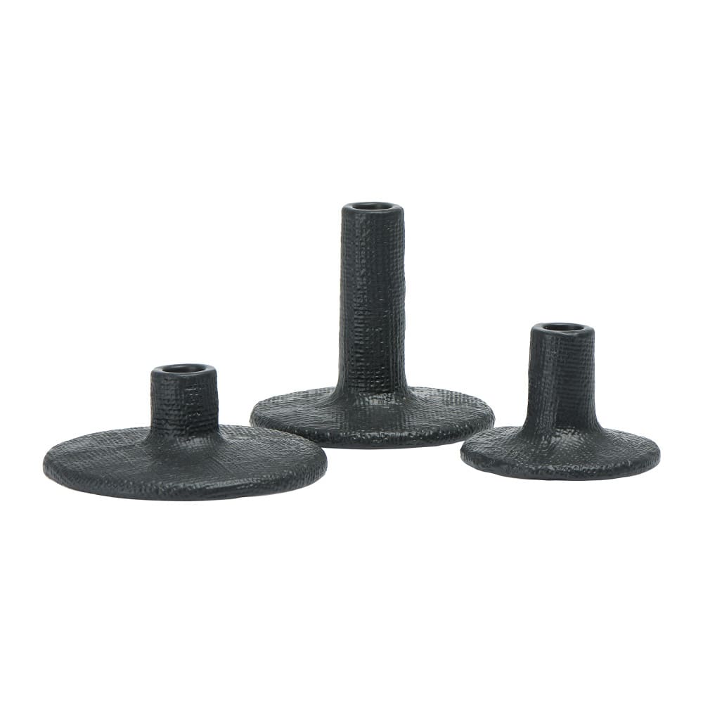 Hello Honey® Stoneware Taper Candle Holder Set