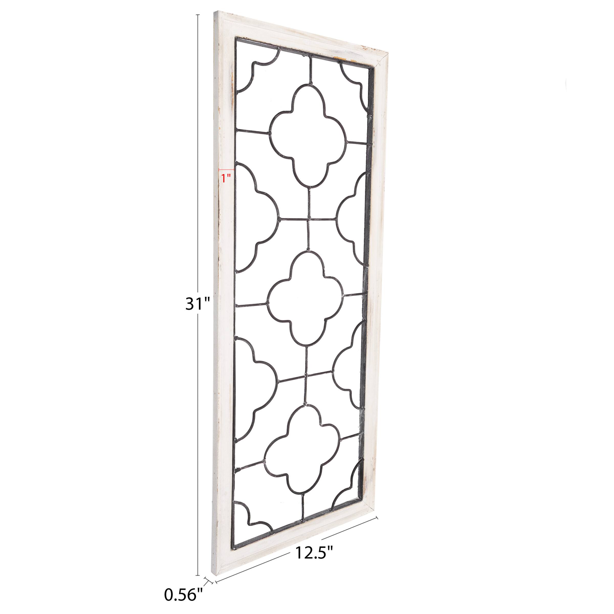 Hastings Home 31&#x22; Metal &#x26; Wood Clover Wall Panel