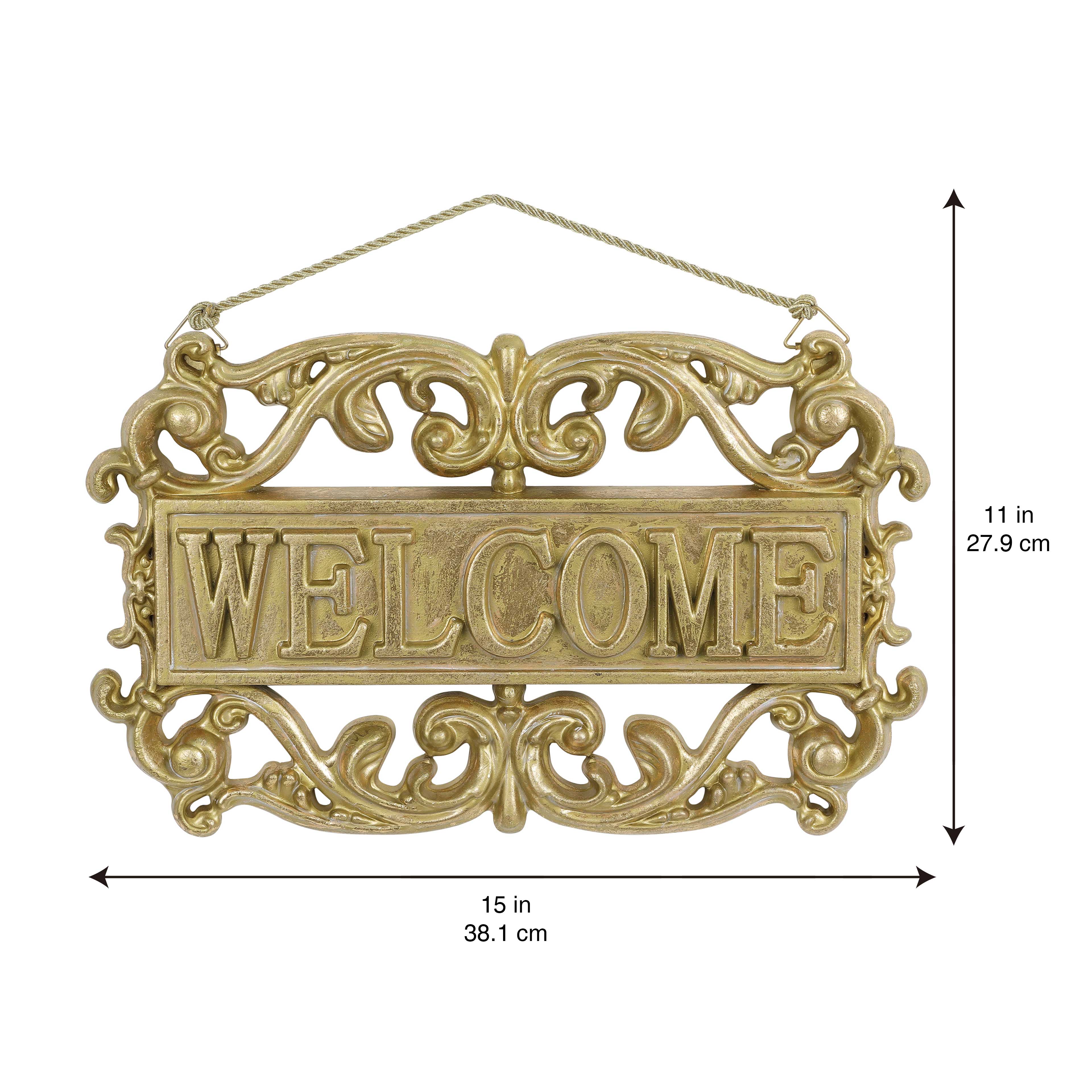 15&#x22; Gold Welcome Sign Wall D&#xE9;cor by Ashland&#xAE;
