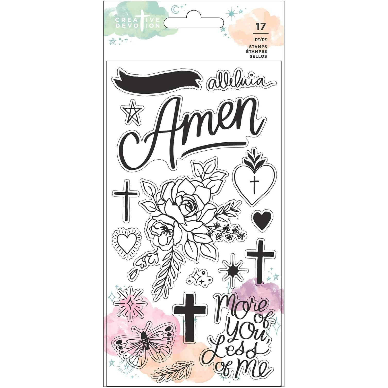 Creative Devotion Draw Near Icon &#x26; Phrase Clear Stamps