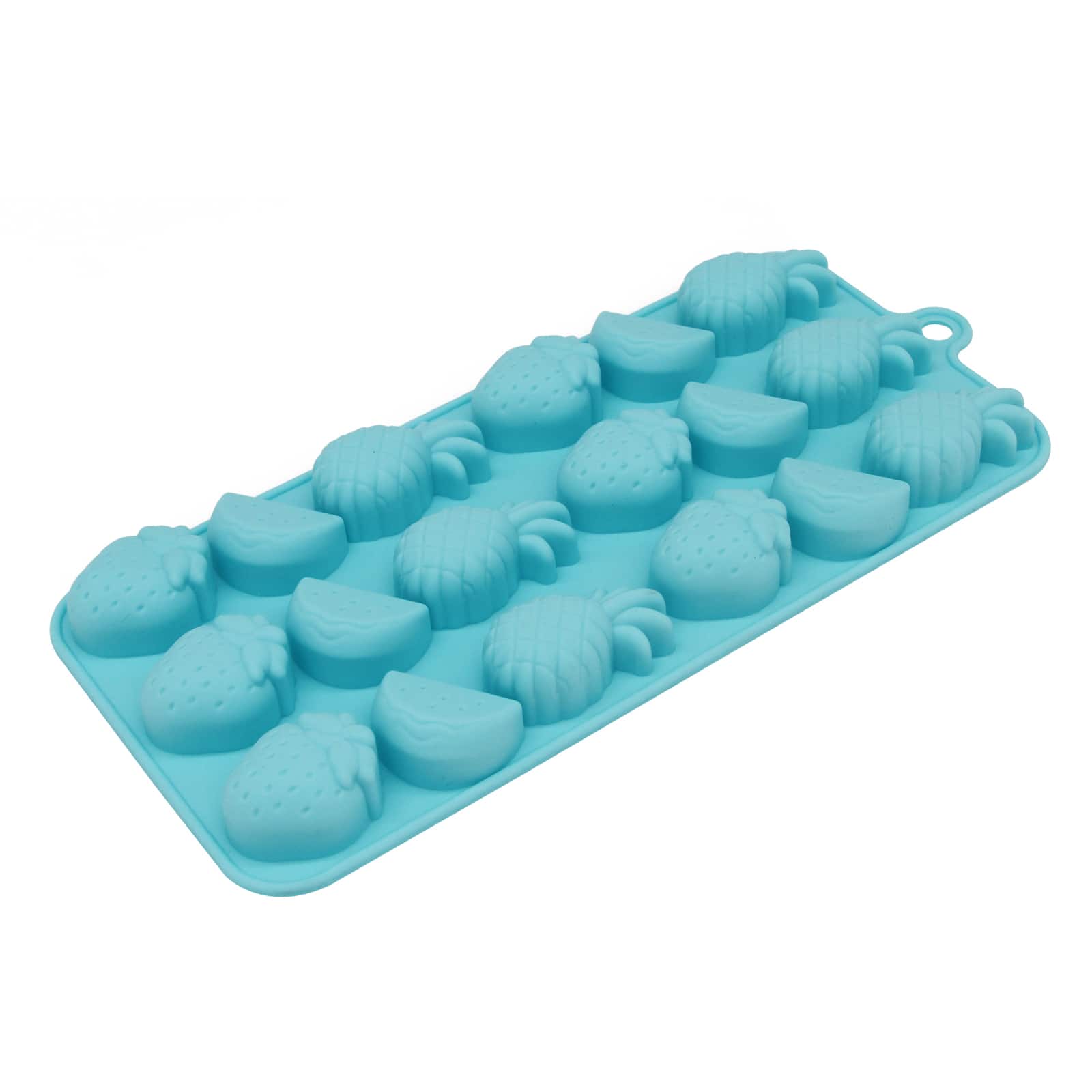 Oavqhlg3b Fruit Shaped Silicone Mold Chocolate Candy Mold,Strawberries/Pineapples/Apples/Grapes Flexible Baking Molds for Ice Cube,Jelly,Biscuits
