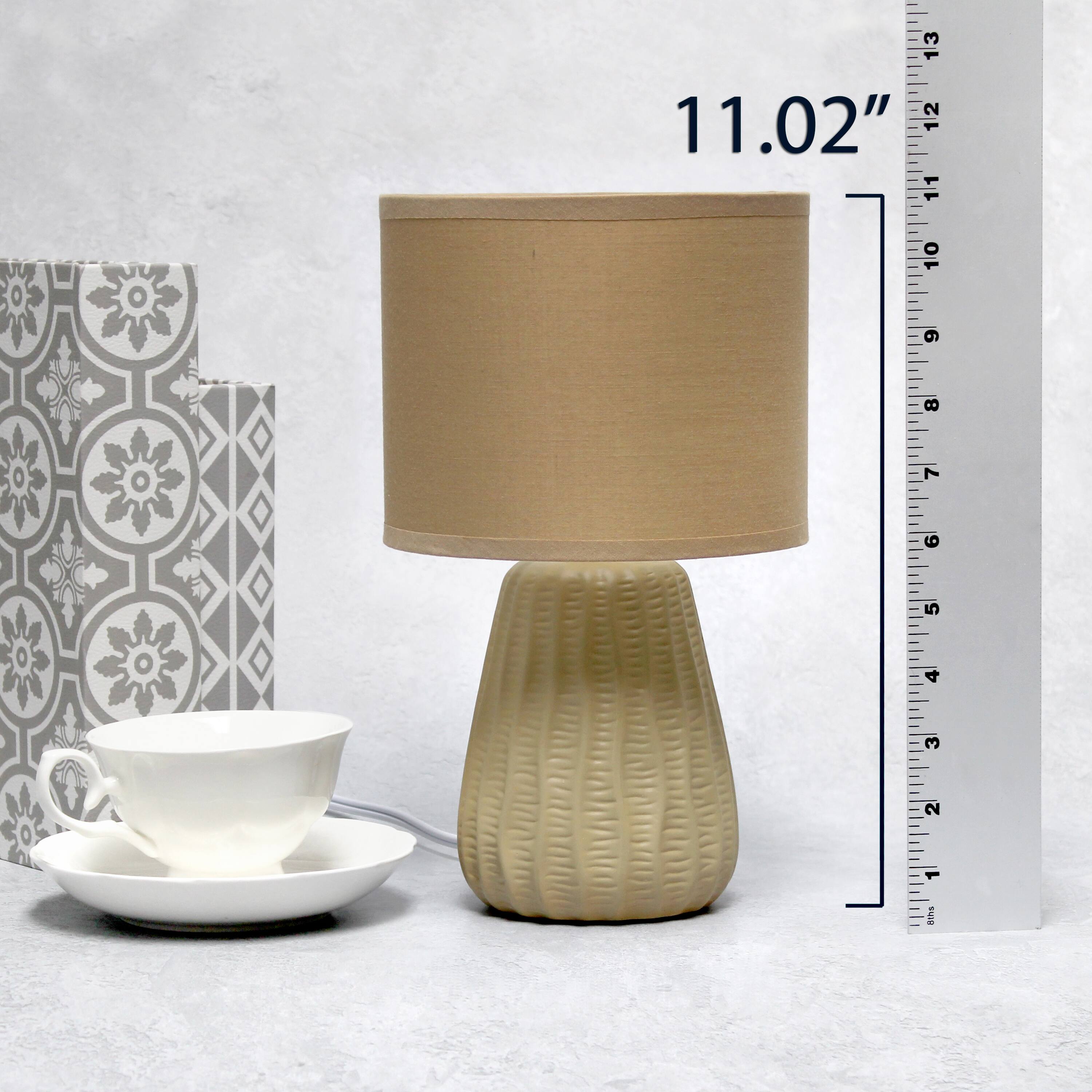 Simple Designs 11" Mini Ceramic Pastel Table Lamp