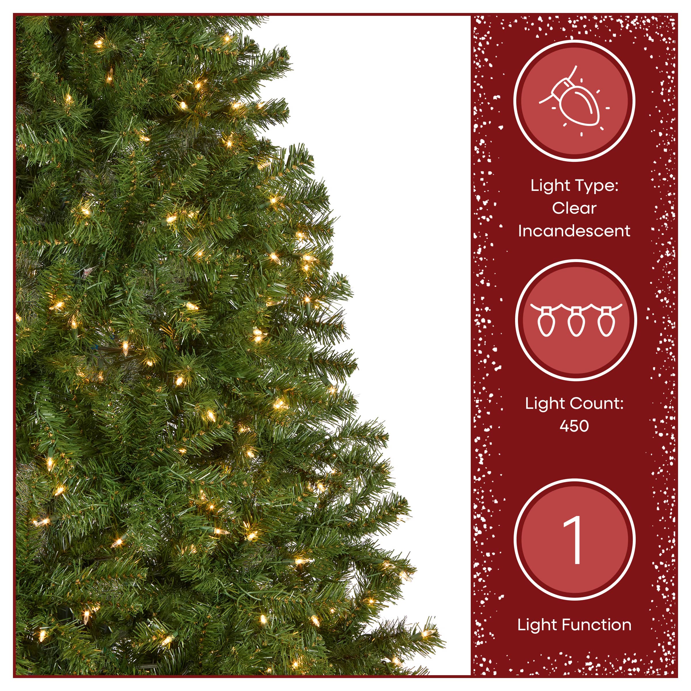 6.5ft. Pre-Lit North Valley® Spruce Artificial Christmas Tree, Clear Lights