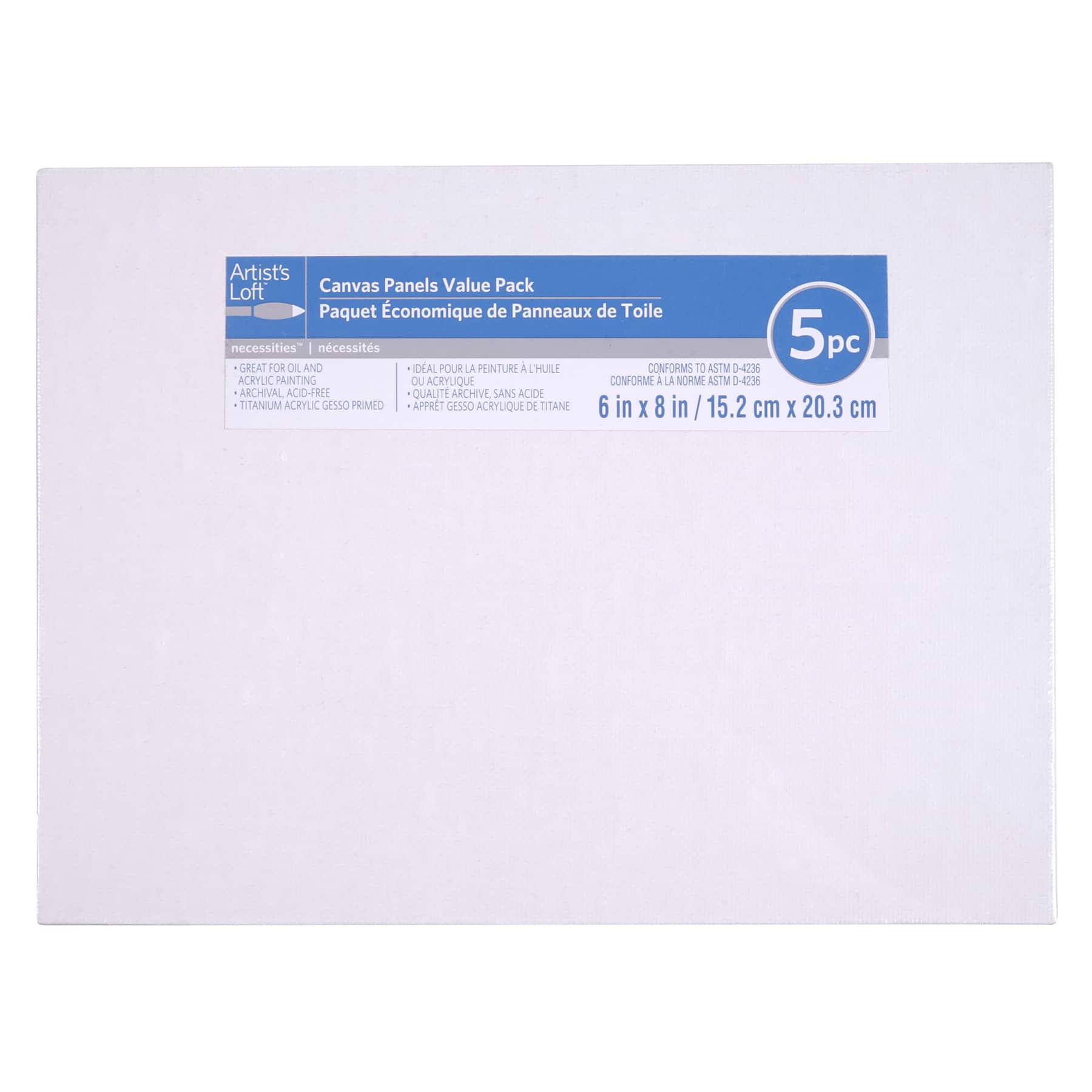 6 Packs: 5 ct. (30 total) Value Pack Canvas Panels by Artist&#x27;s Loft&#xAE; Necessities&#x2122;