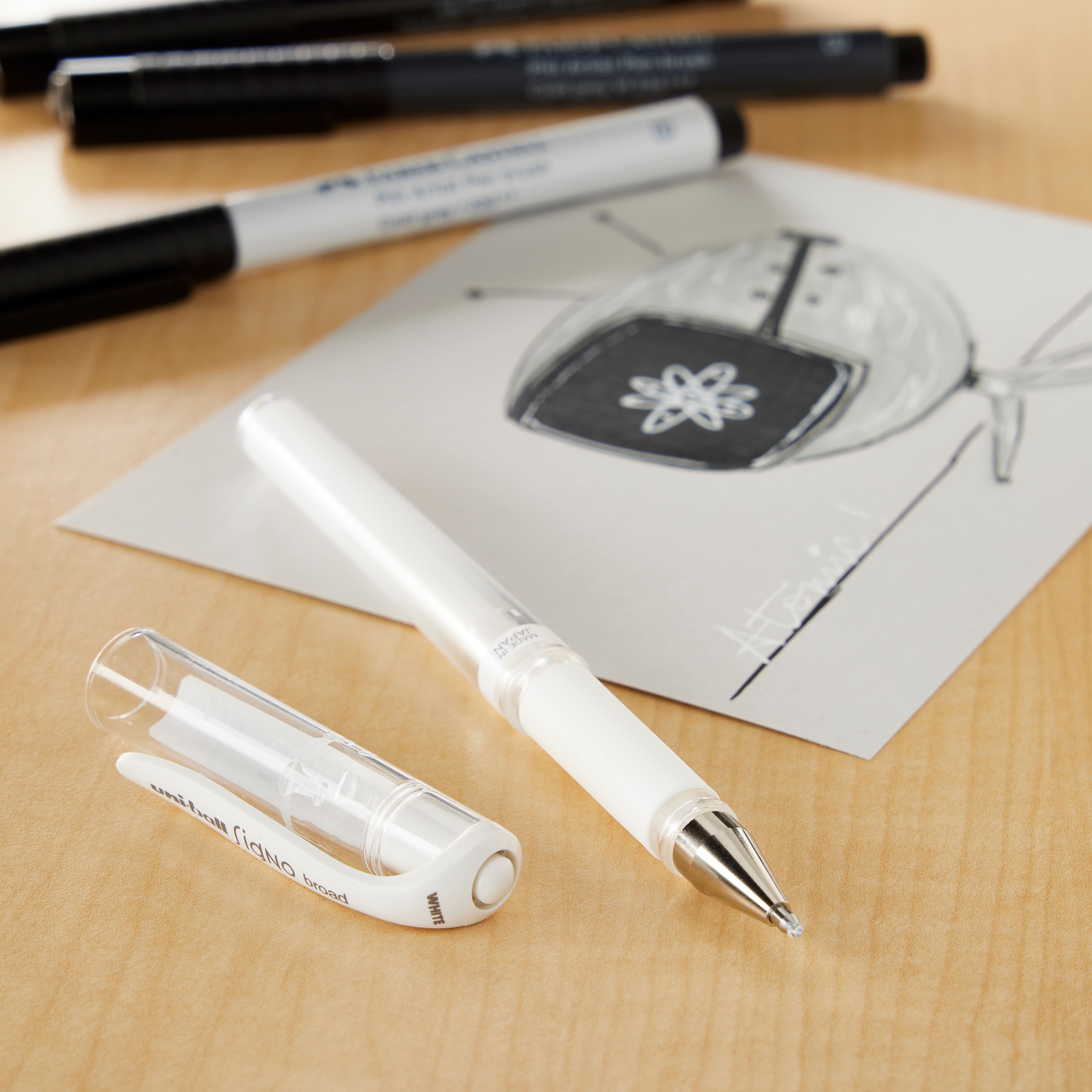 White Ink Uni-Ball Gel Impact Pen - Broad Point – Honey Bee Stamps