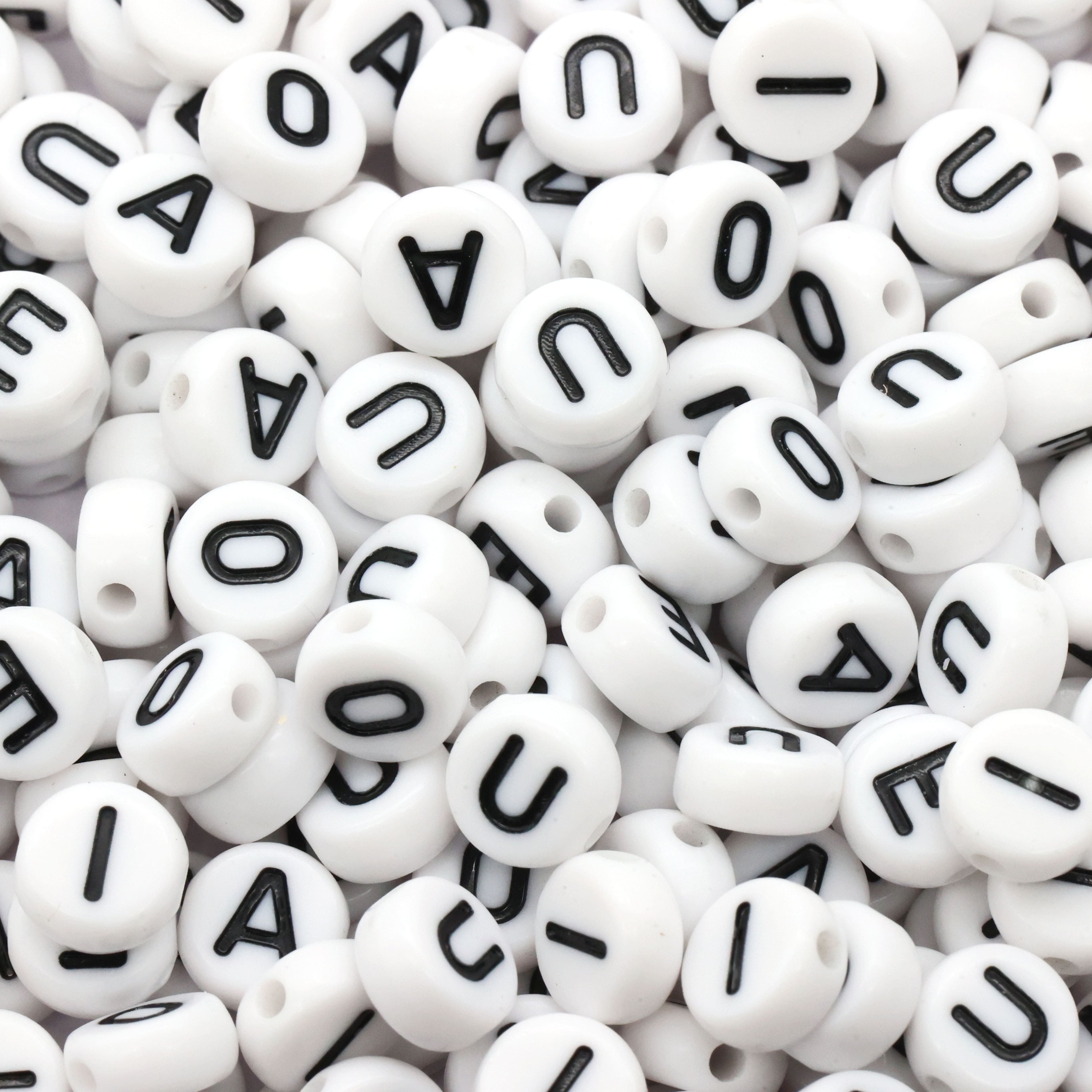 12 Packs: 340 ct. (4,080 total) 7mm Vowel Alphabet Beads by Creatology™