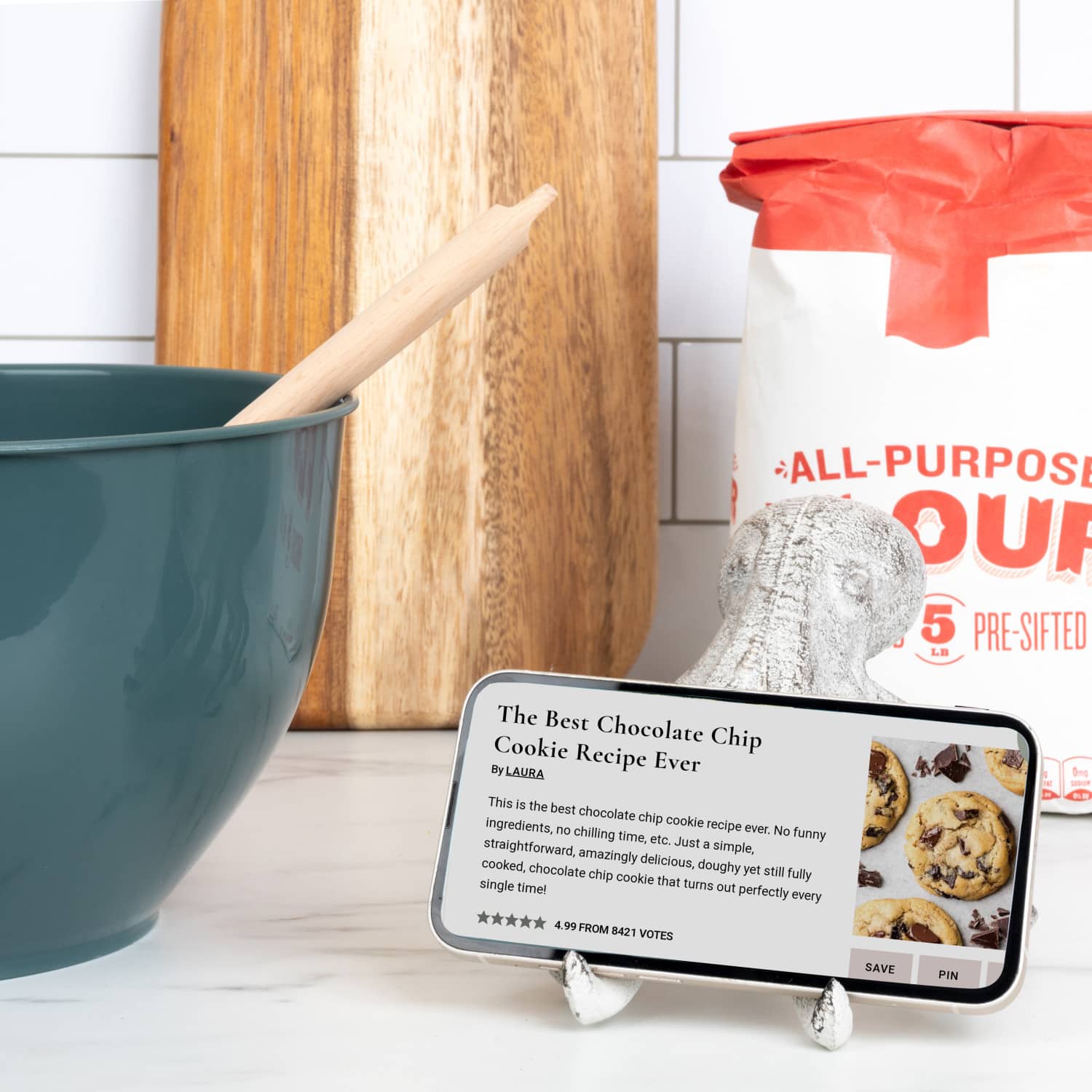 Hello Honey® 6" Whitewash Octopus Figurine Phone & Tablet Holder