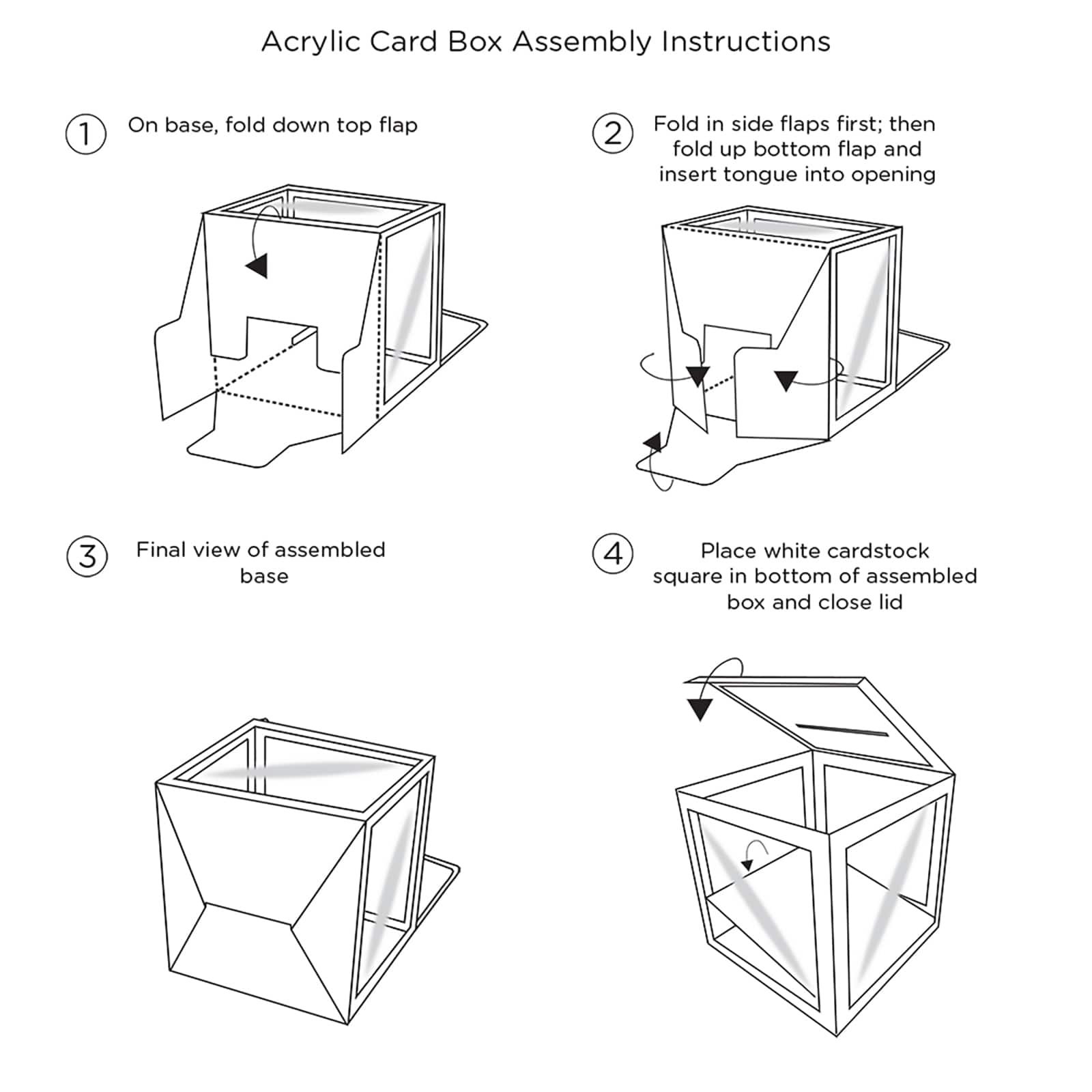 Kate Aspen&#xAE; Gold Frame Acrylic Collapsible Card Box