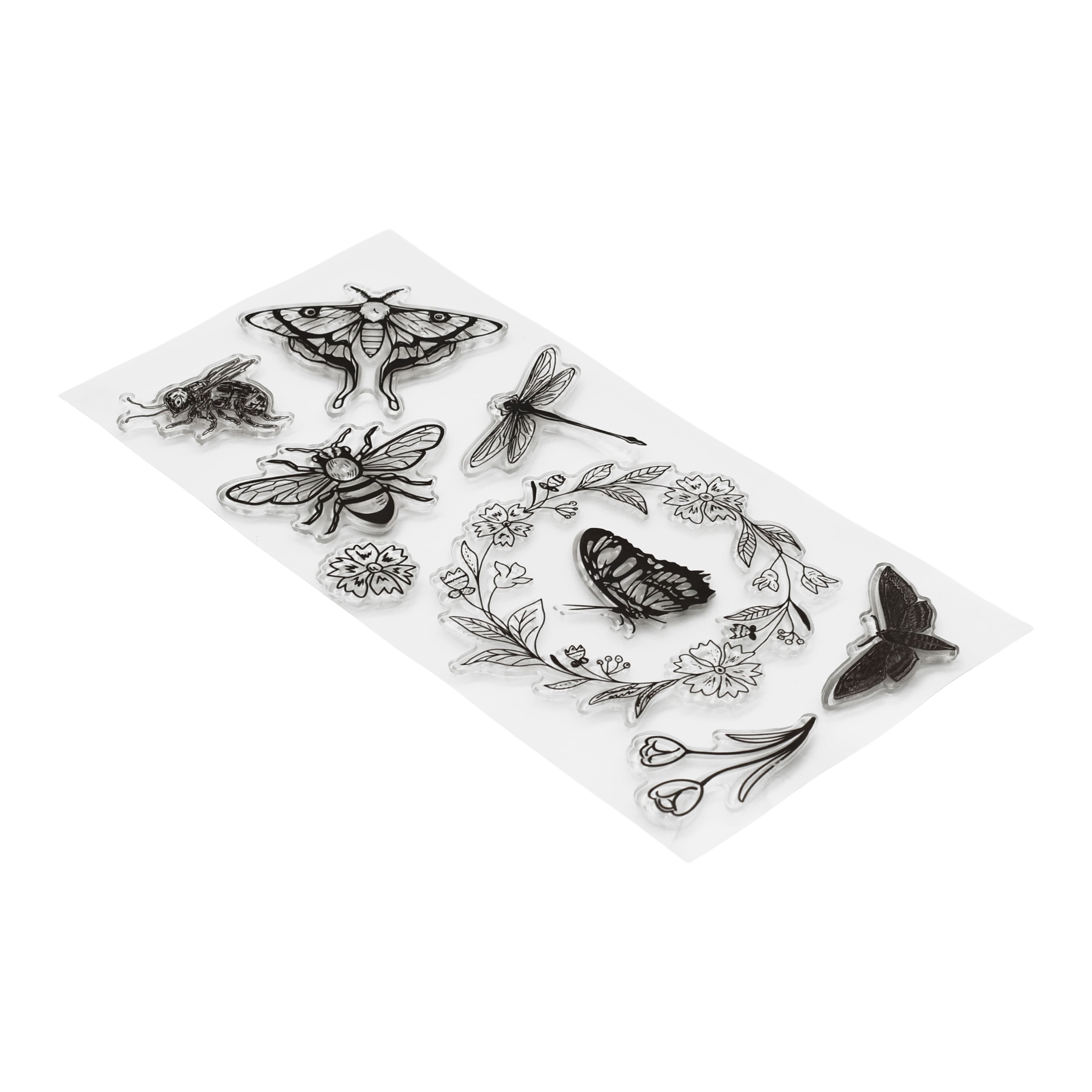 Flowers & Insects Clear Stamps, 8ct. by Recollections™
