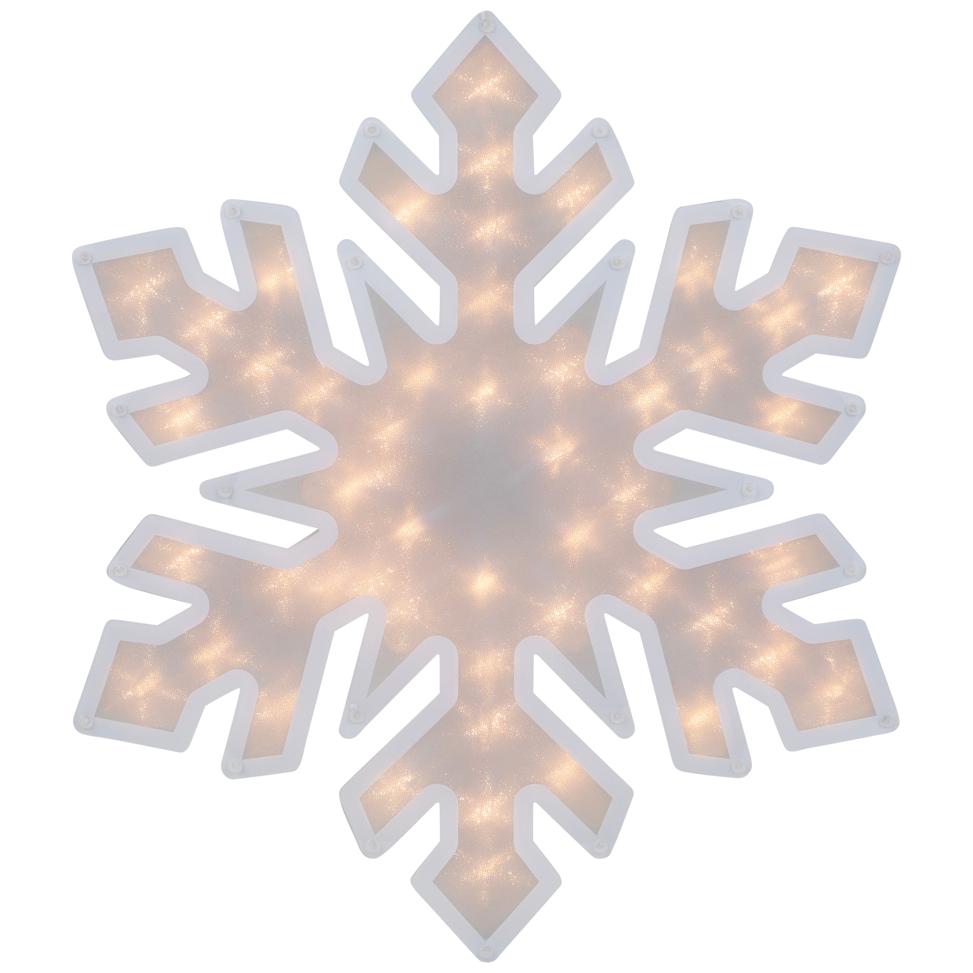 20&#x22; Lighted Snowflake Christmas Window Silhouette D&#xE9;cor