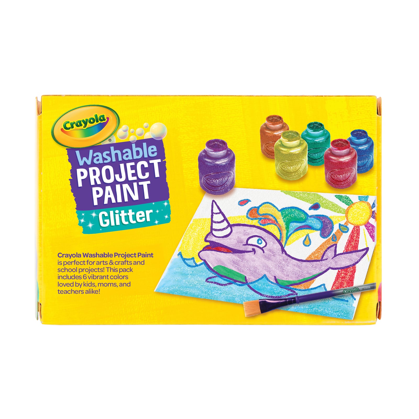 12 Packs: 6 ct. (72 total) Crayola® Glitter Washable Kids' Paint