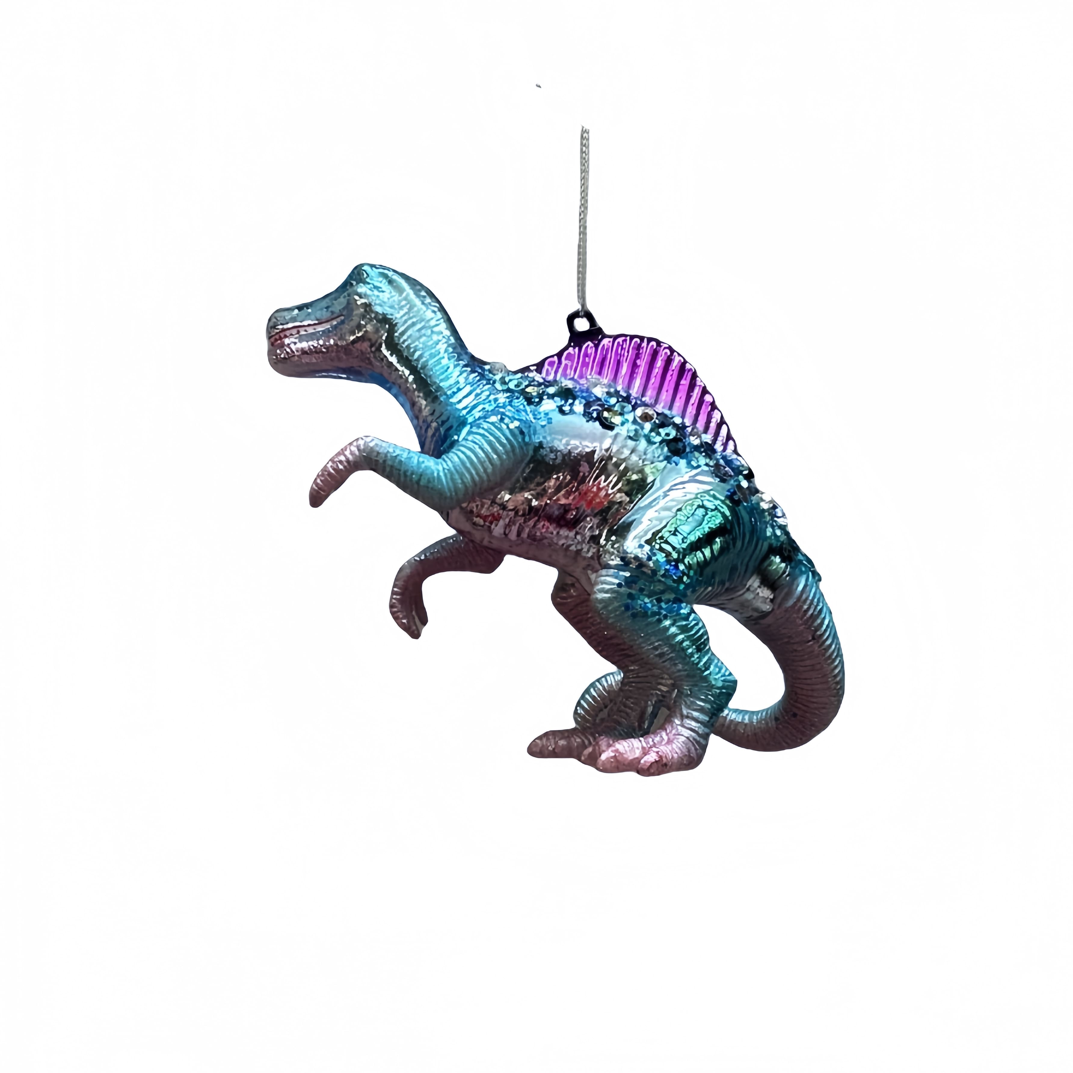 6.25" Blue & Purple Spinosaurus Glass Ornament by Ashland®