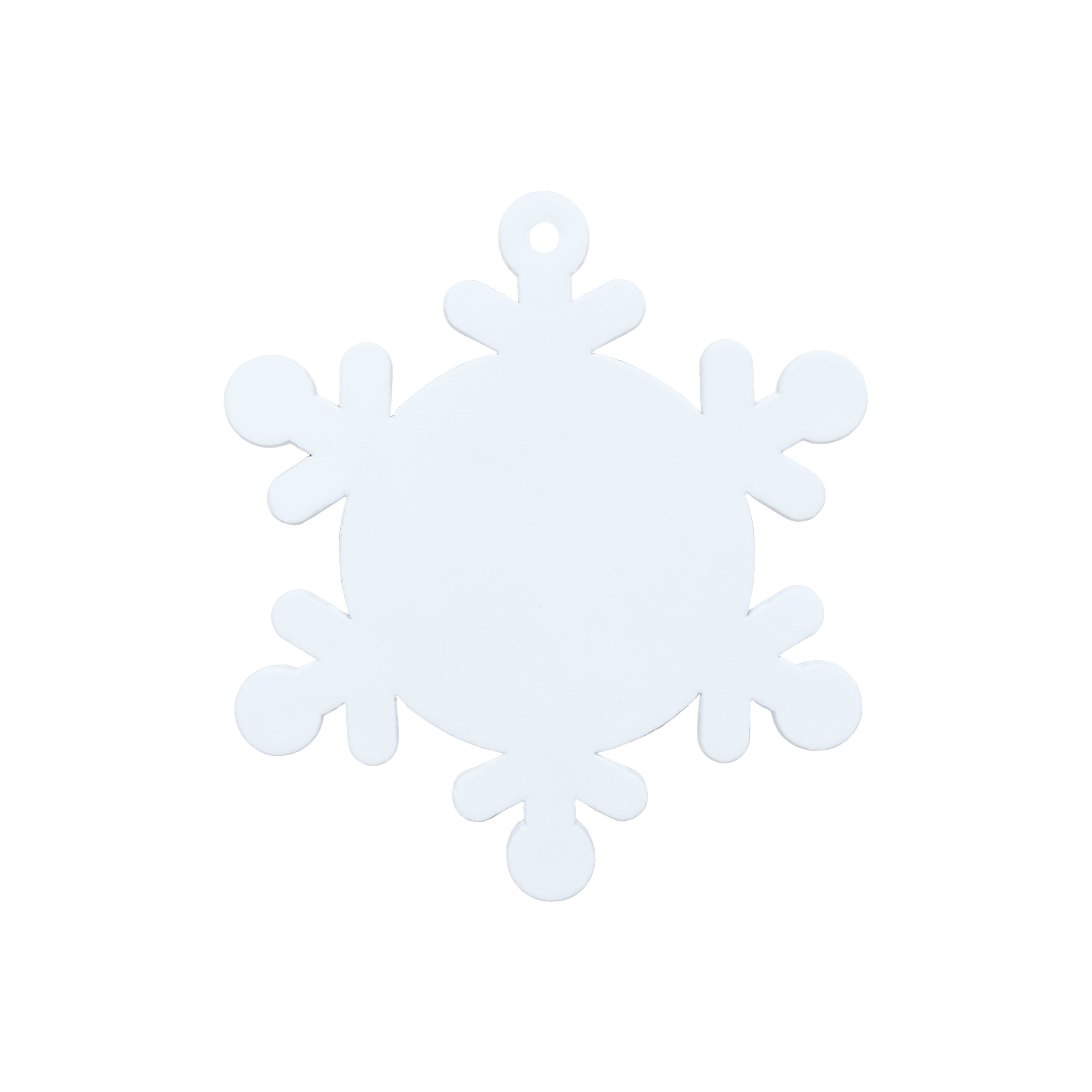 12 Pack 3.5&#x22; Whitewashed Snowflake DIY Plywood Ornaments by Make Market&#xAE;