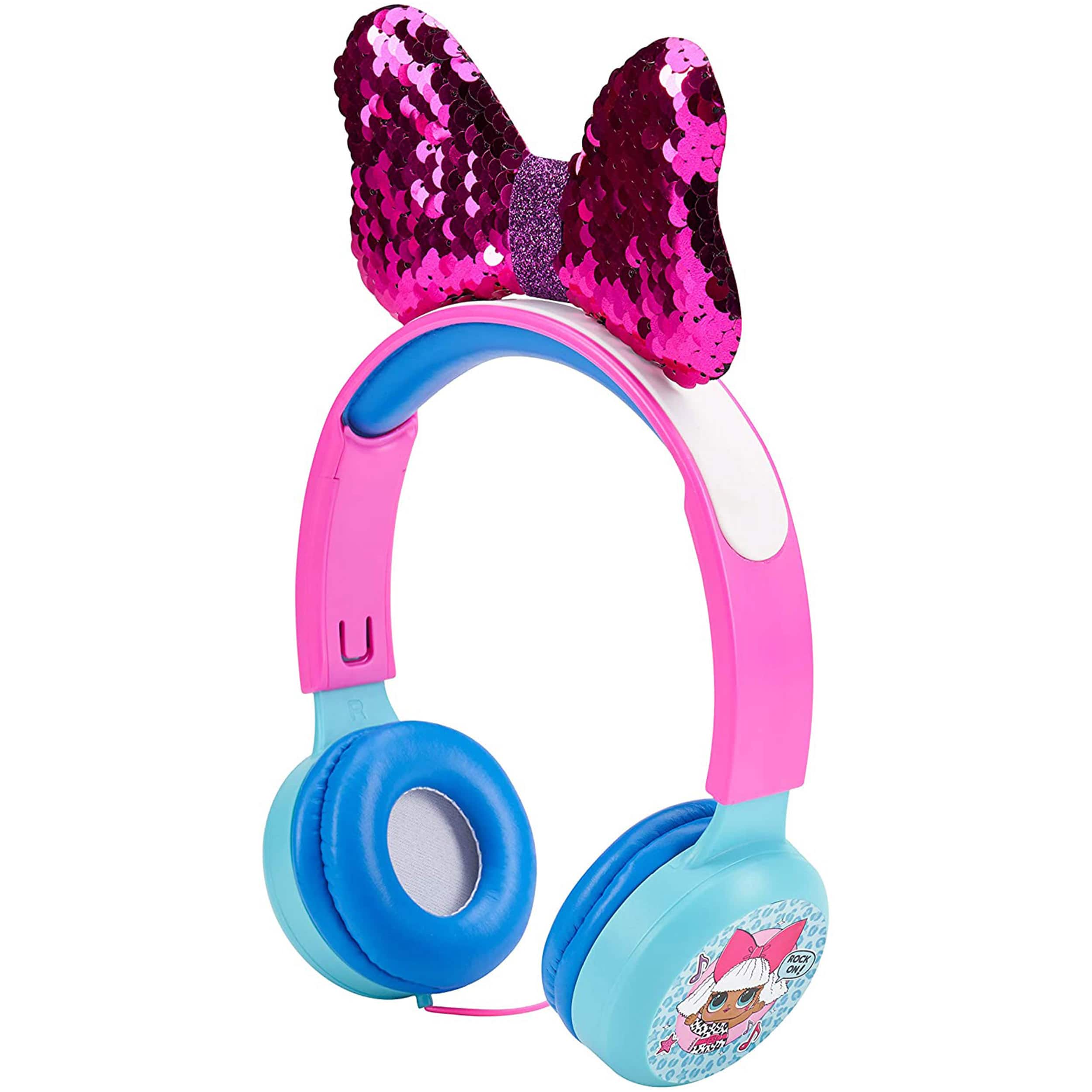 LOL Surprise Pink &#x26; Blue Kid-Safe Diva Headphones