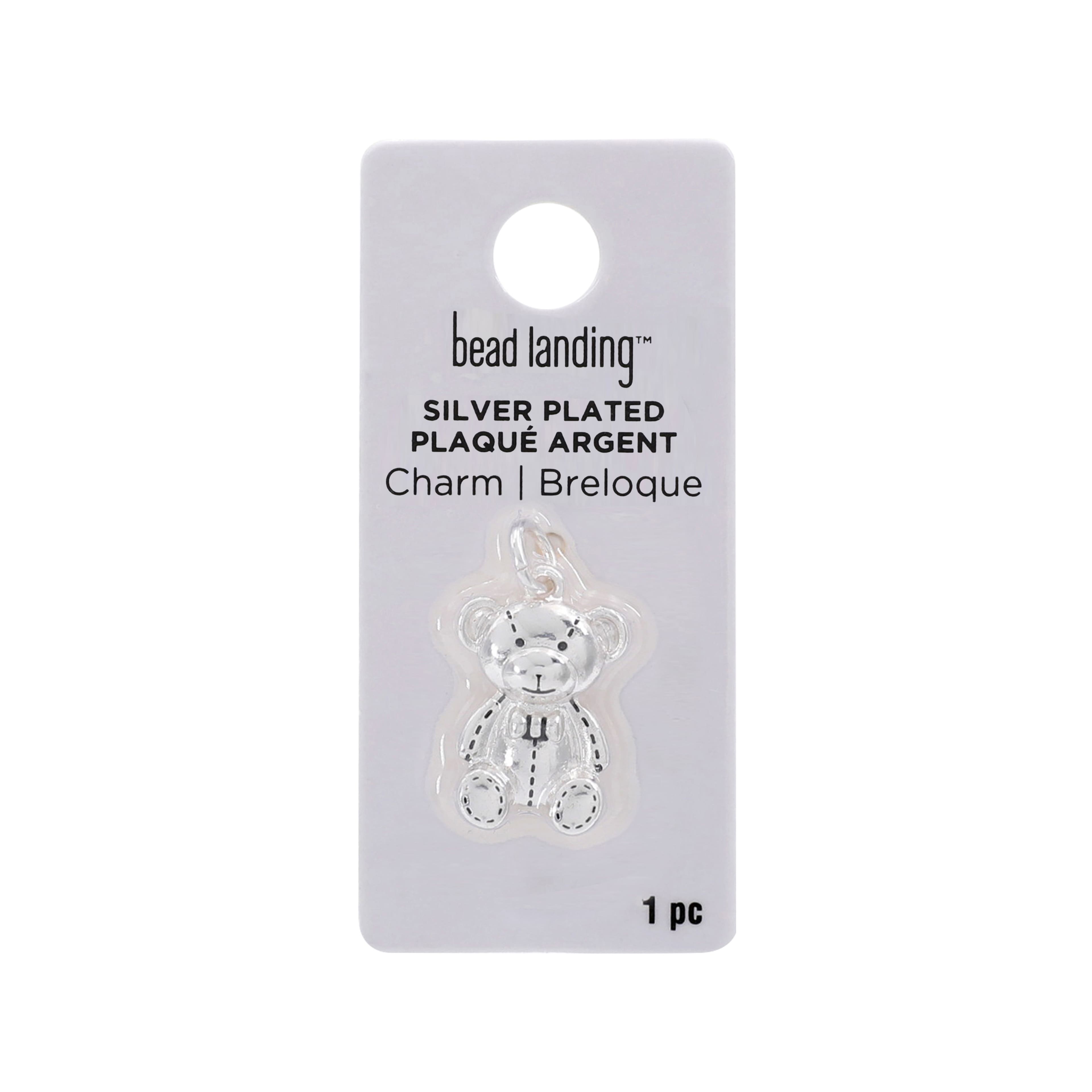 12 Pack: Silver Plated Teddy Bear Charm by Bead Landing™