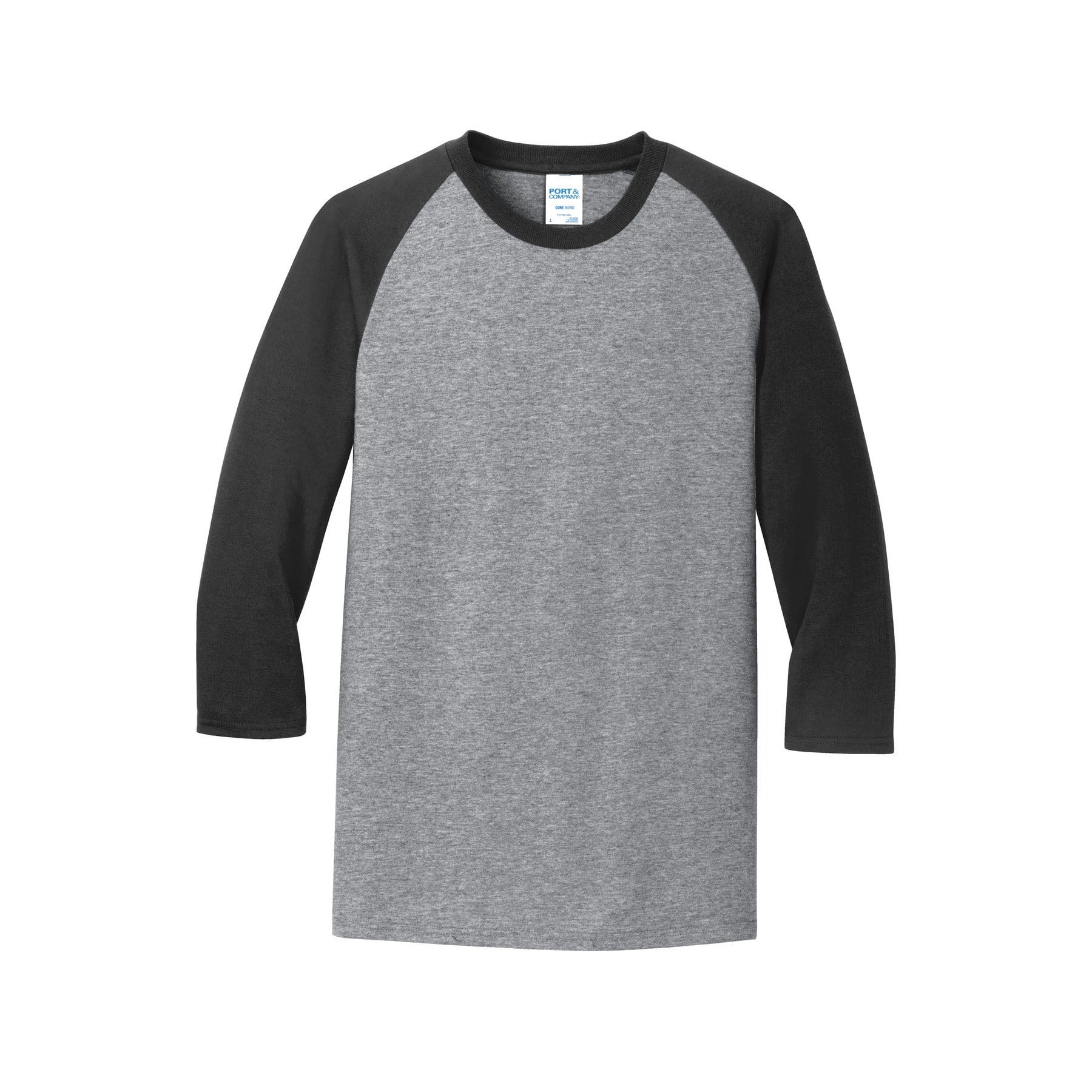 Port & Company® Core Blend 3/4-Sleeve Raglan Tee