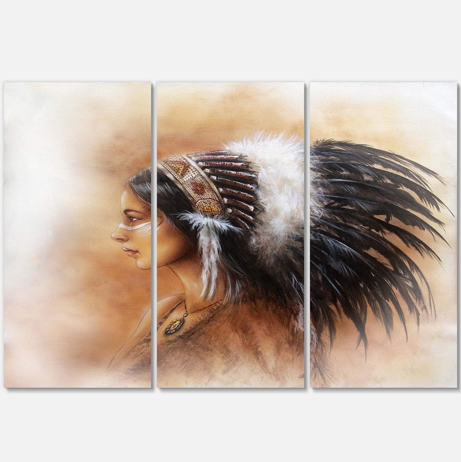 Designart - Indian Woman in Traditional Clothing - Indian Canvas Artwork