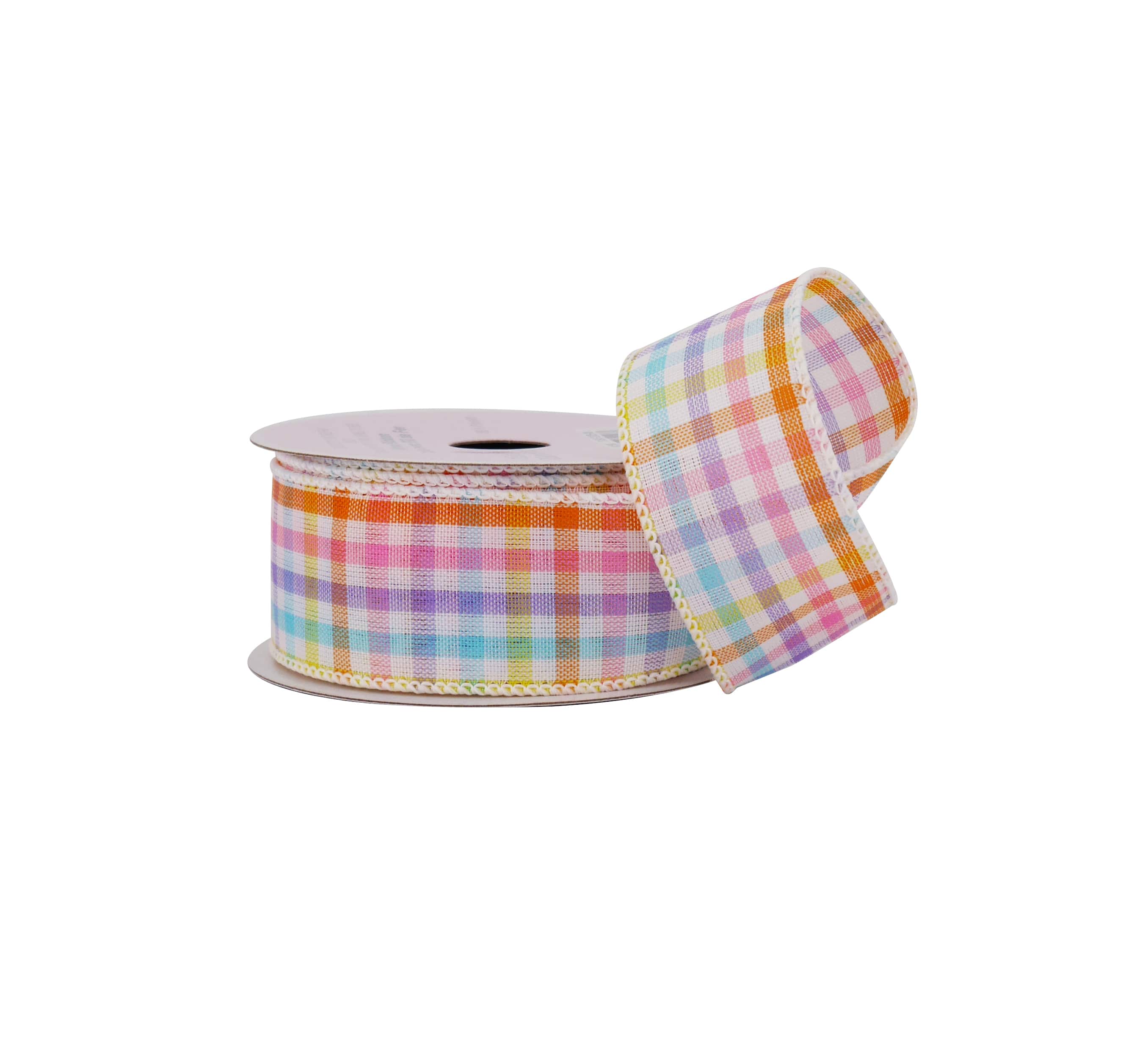 1.5" x 10yd. Easter Check Wired Ribbon by Celebrate It®