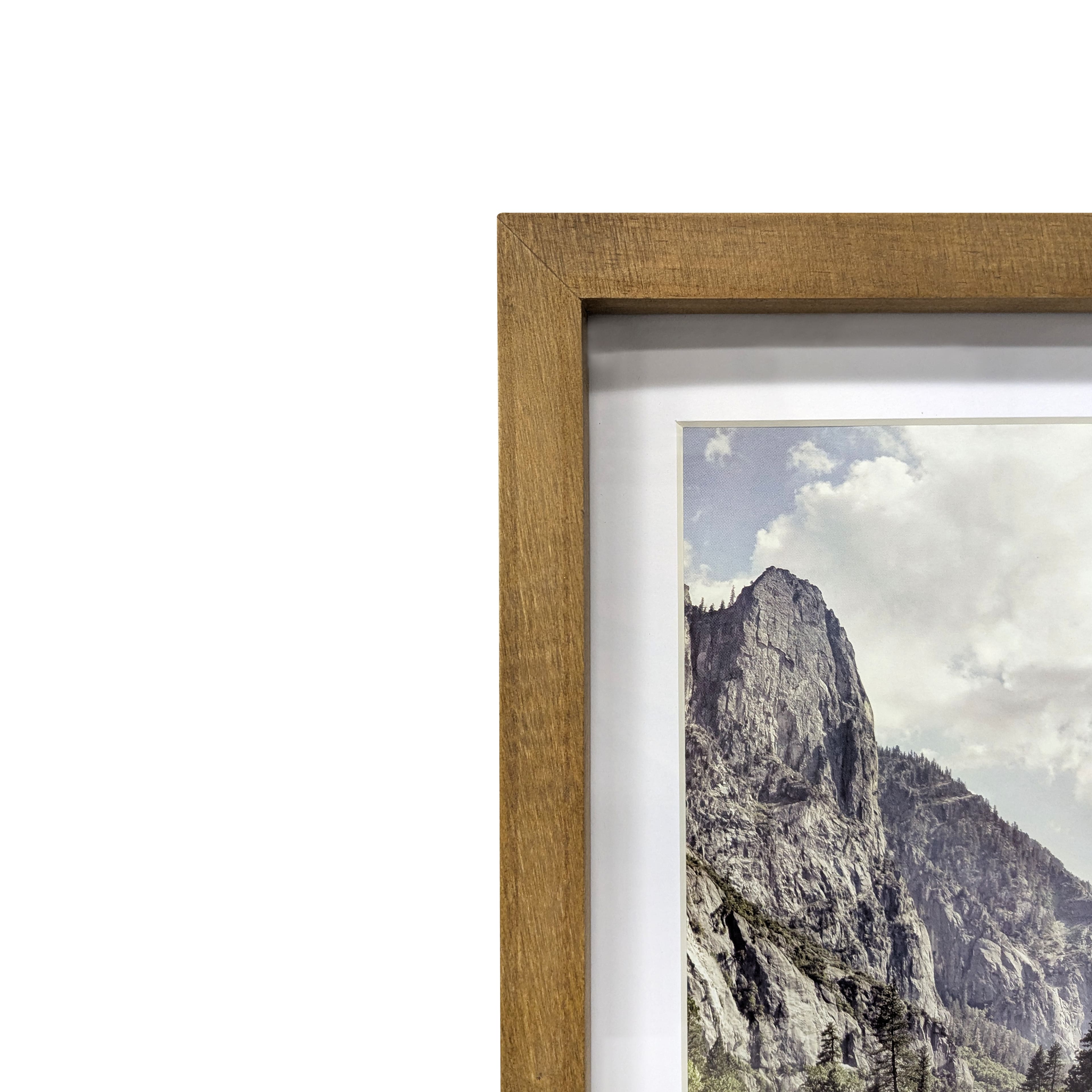 Home Natural Walnut Stain Wood Frame with Mat by Studio D&#xE9;cor&#xAE;
