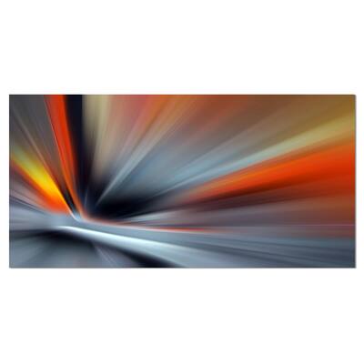 Designart - Rays of Speed Large Lines - Abstract Canvas art print ...