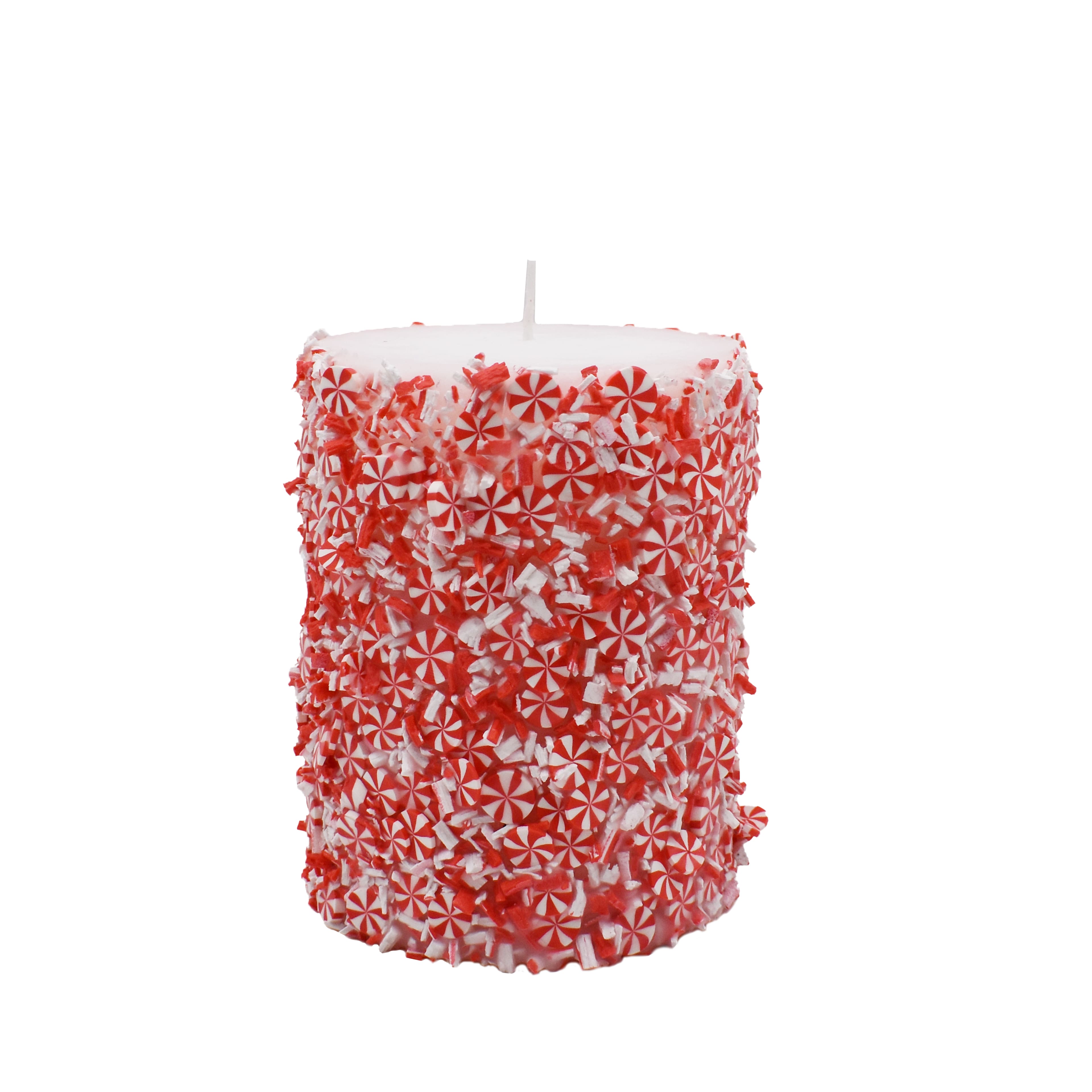 Peppermint Sprinkled Unscented Pillar Candle by Ashland&#xAE;