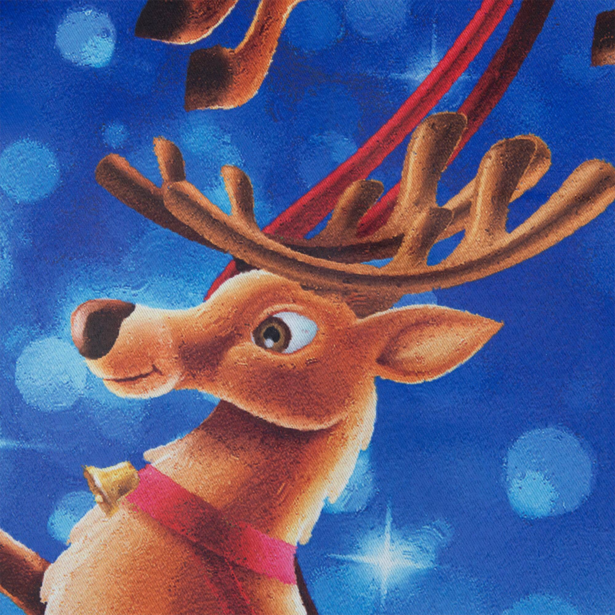 Santa&#x27;s Reindeer-Drawn Sleigh Ride Christmas Outdoor Flag - 40&#x22; x 28&#x22;