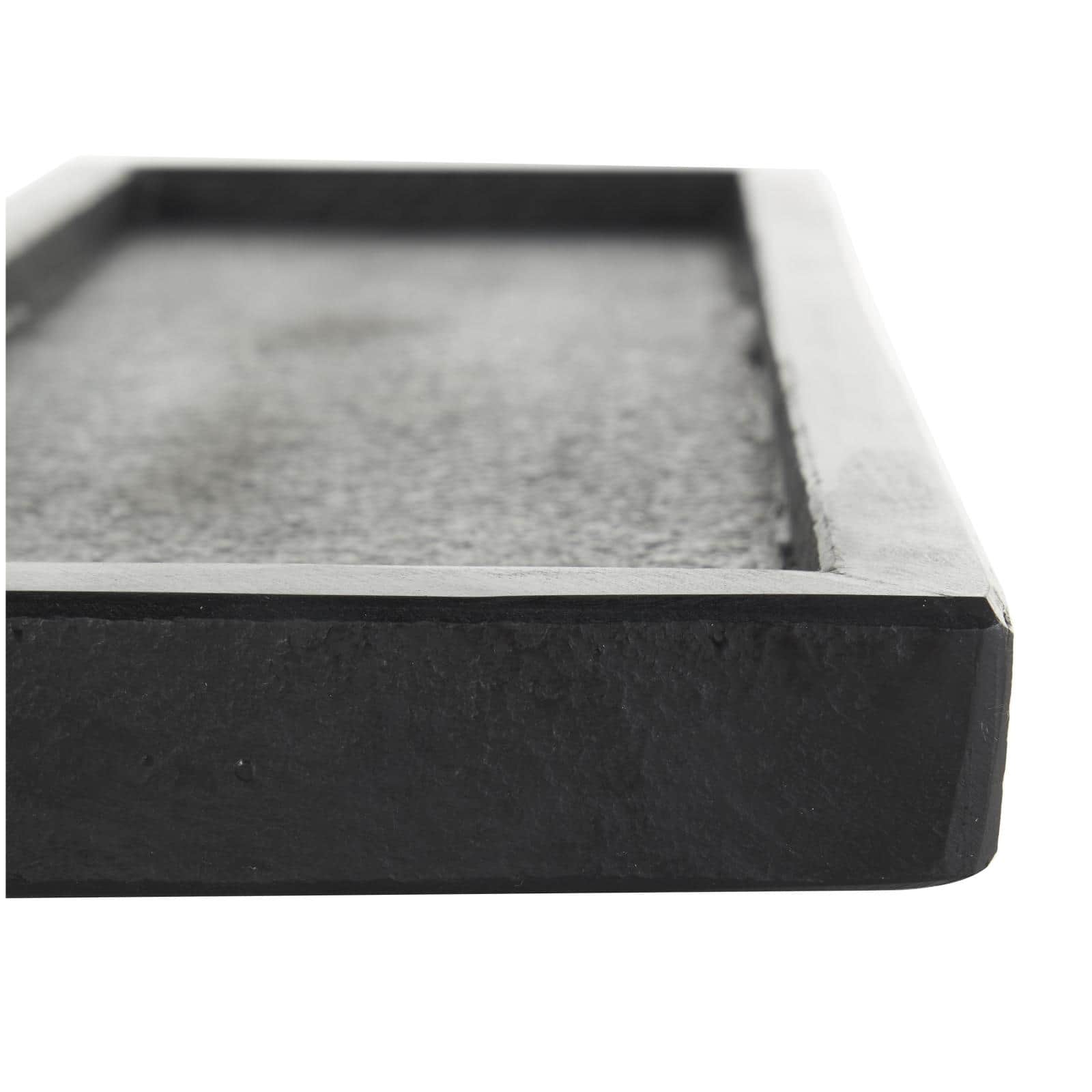 Black Textured Marble Tray Set