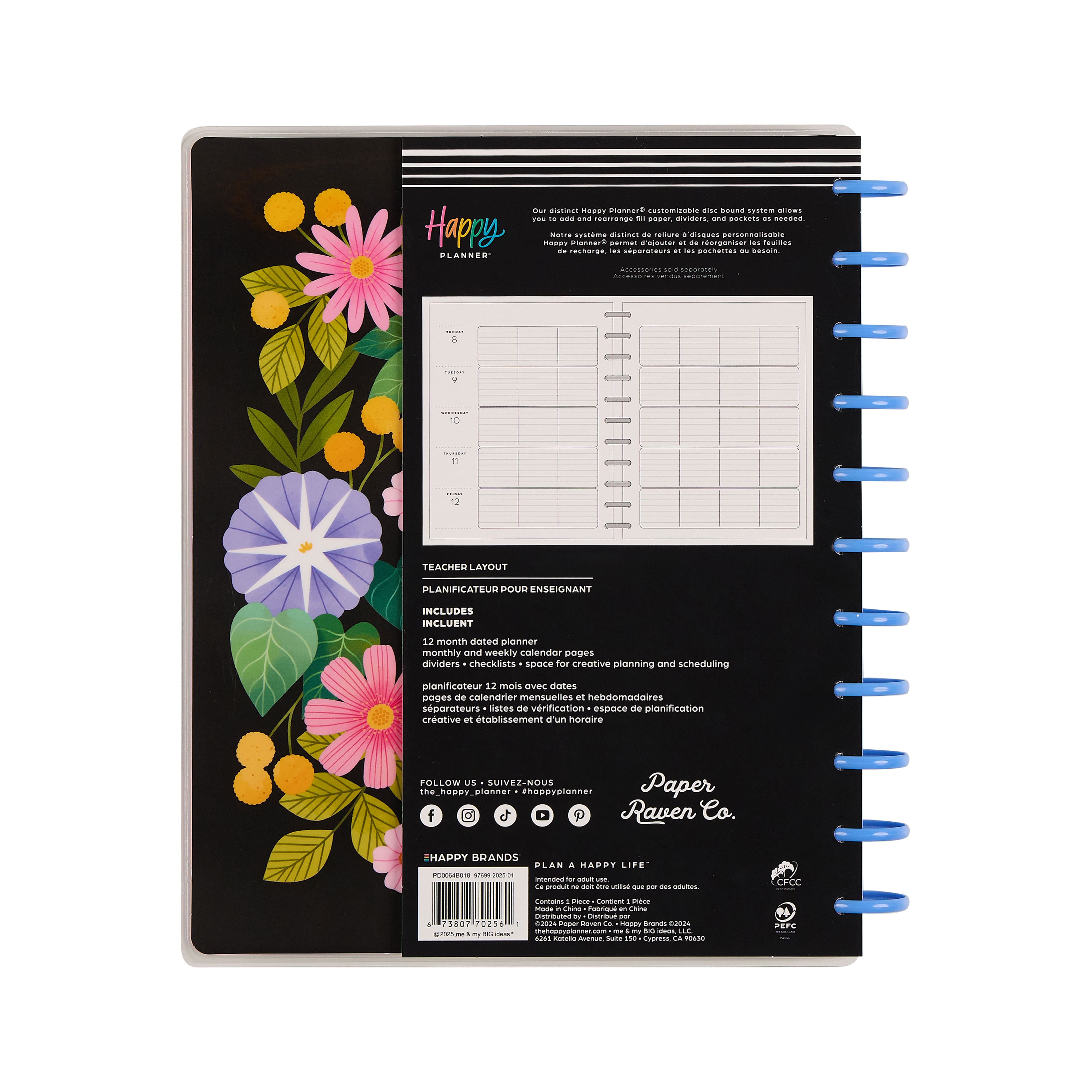 The Big Happy Planner&#xAE; Garden Joy Customizable Teacher Planner