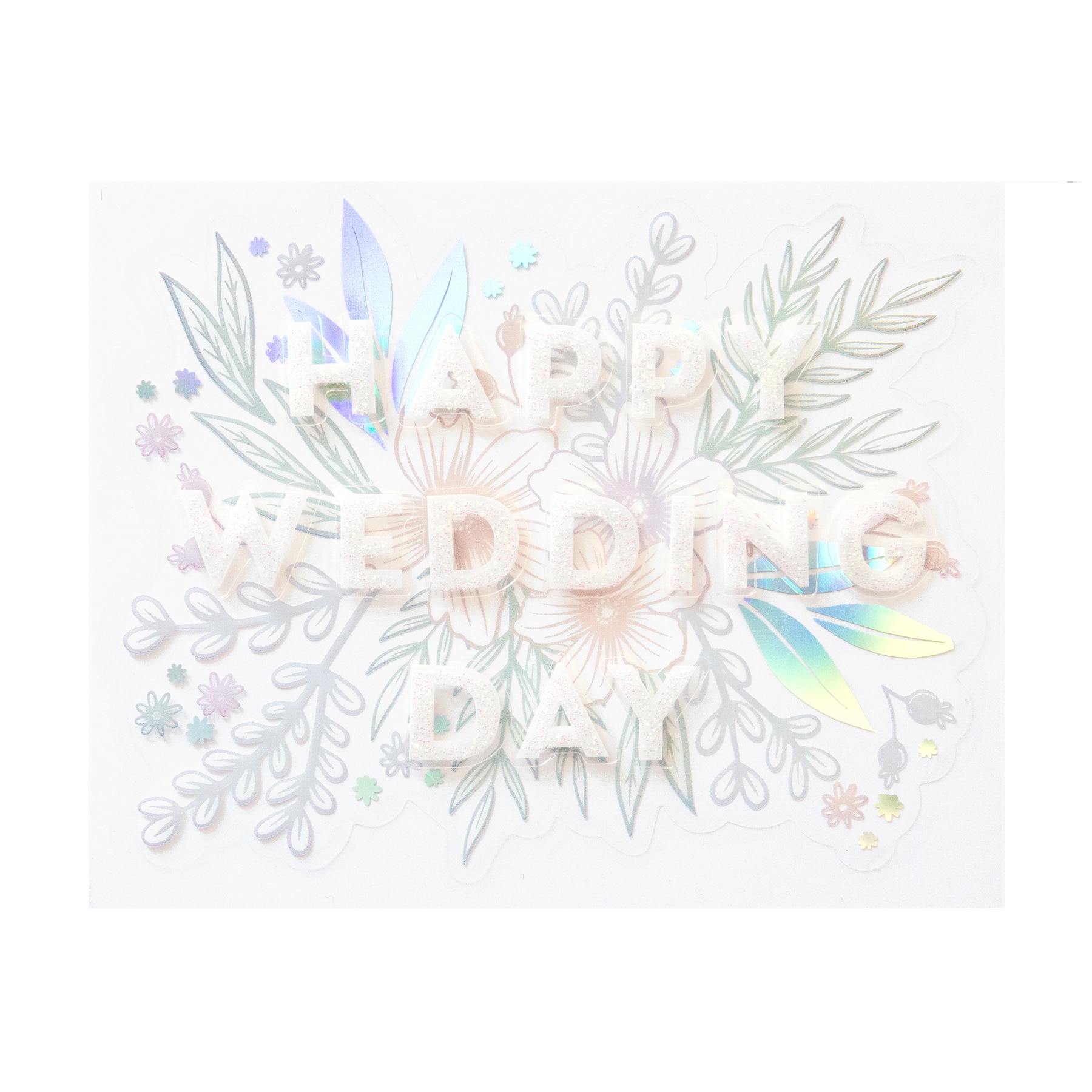 12 Pack: Happy Wedding Day Card Sticker by Recollections™