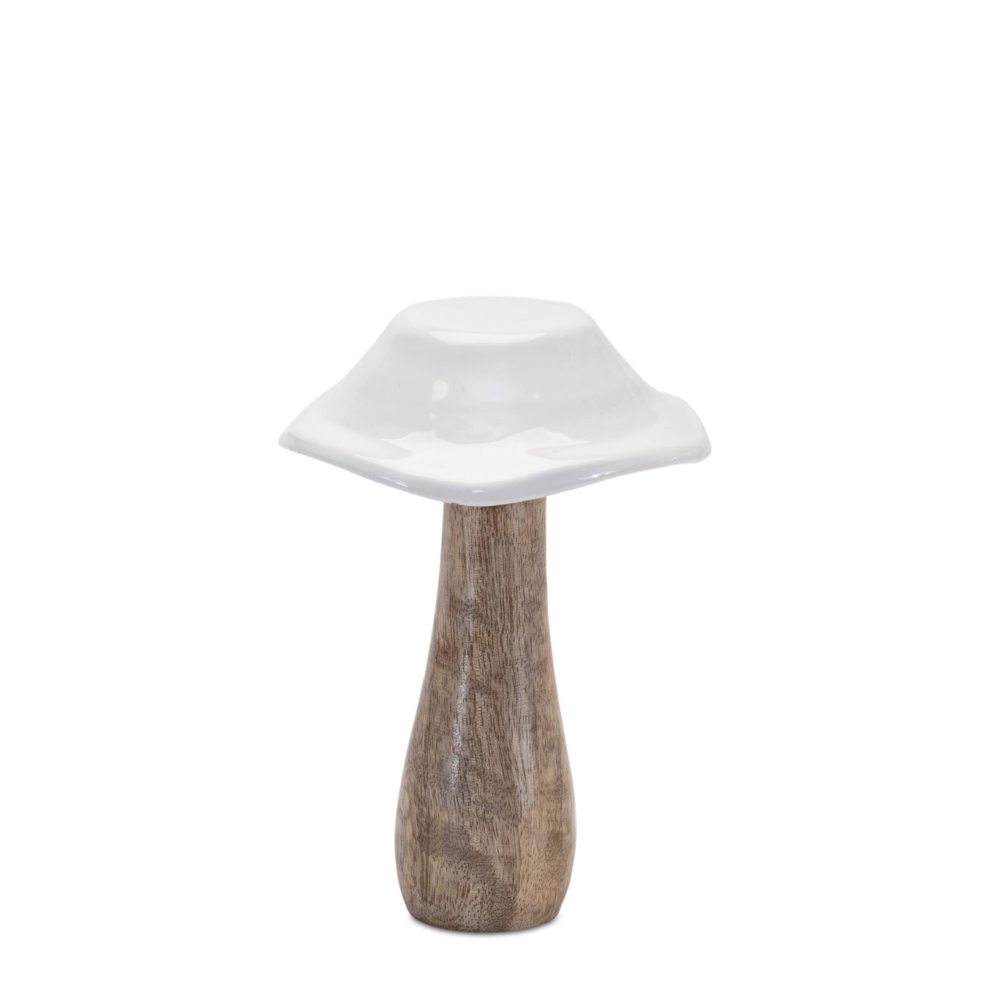 Wood Mushroom D&#xE9;cor Set