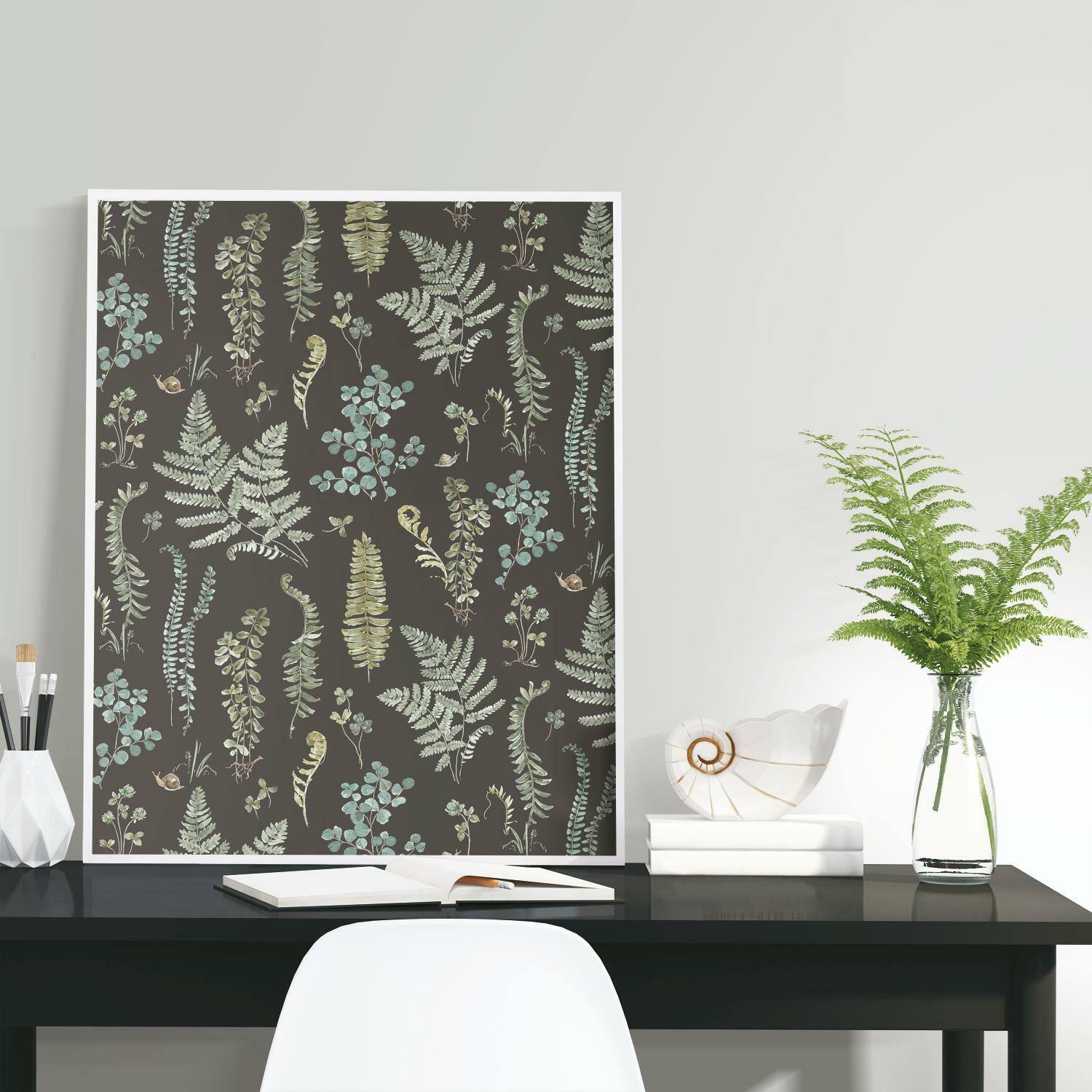 RoomMates Sage Fern Study Peel & Stick Wallpaper