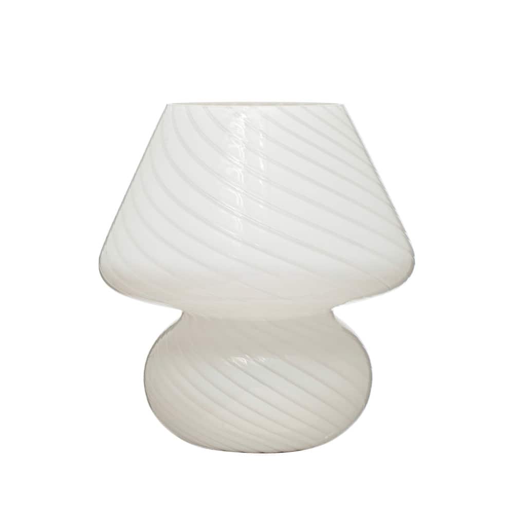 Hello Honey® 9.5" White Vintage Blown Glass Table Lamp