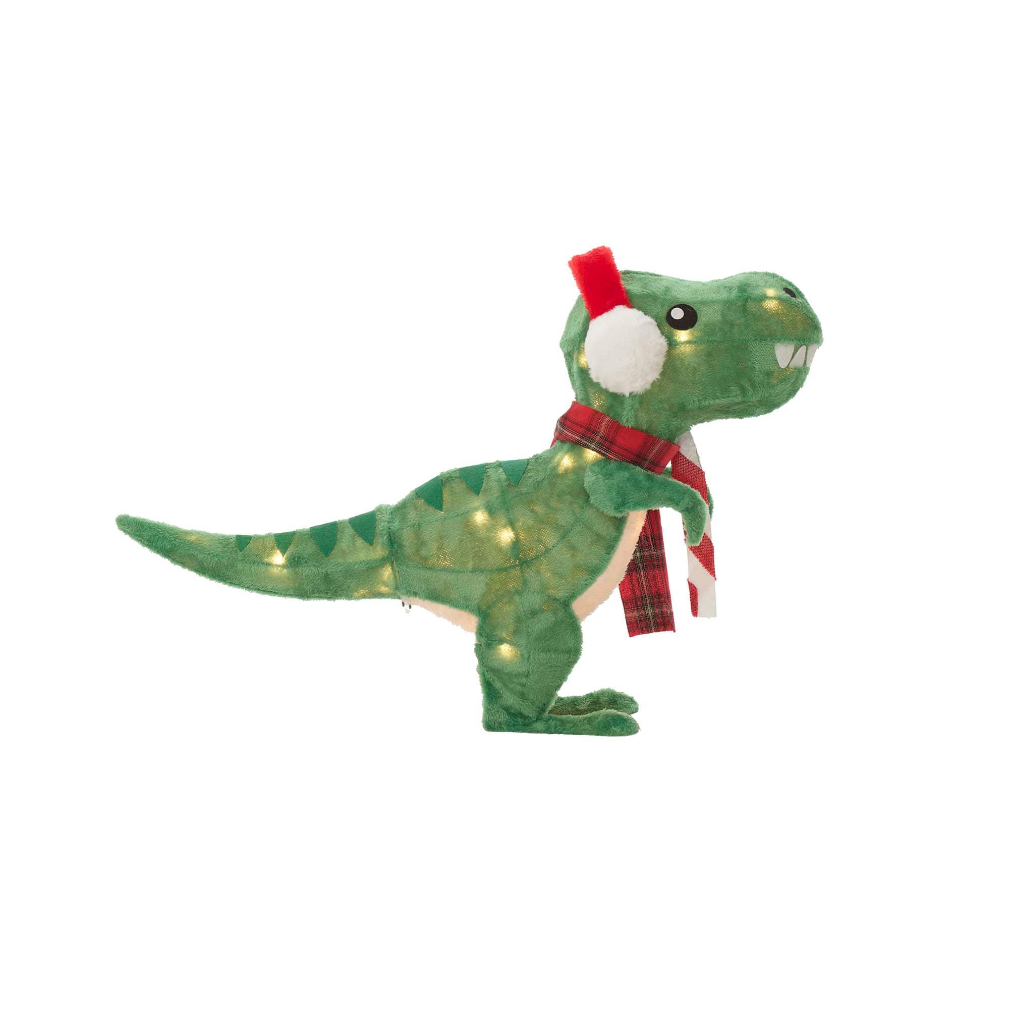 24&#x22; Plush T-Rex with Earmuffs Figurine