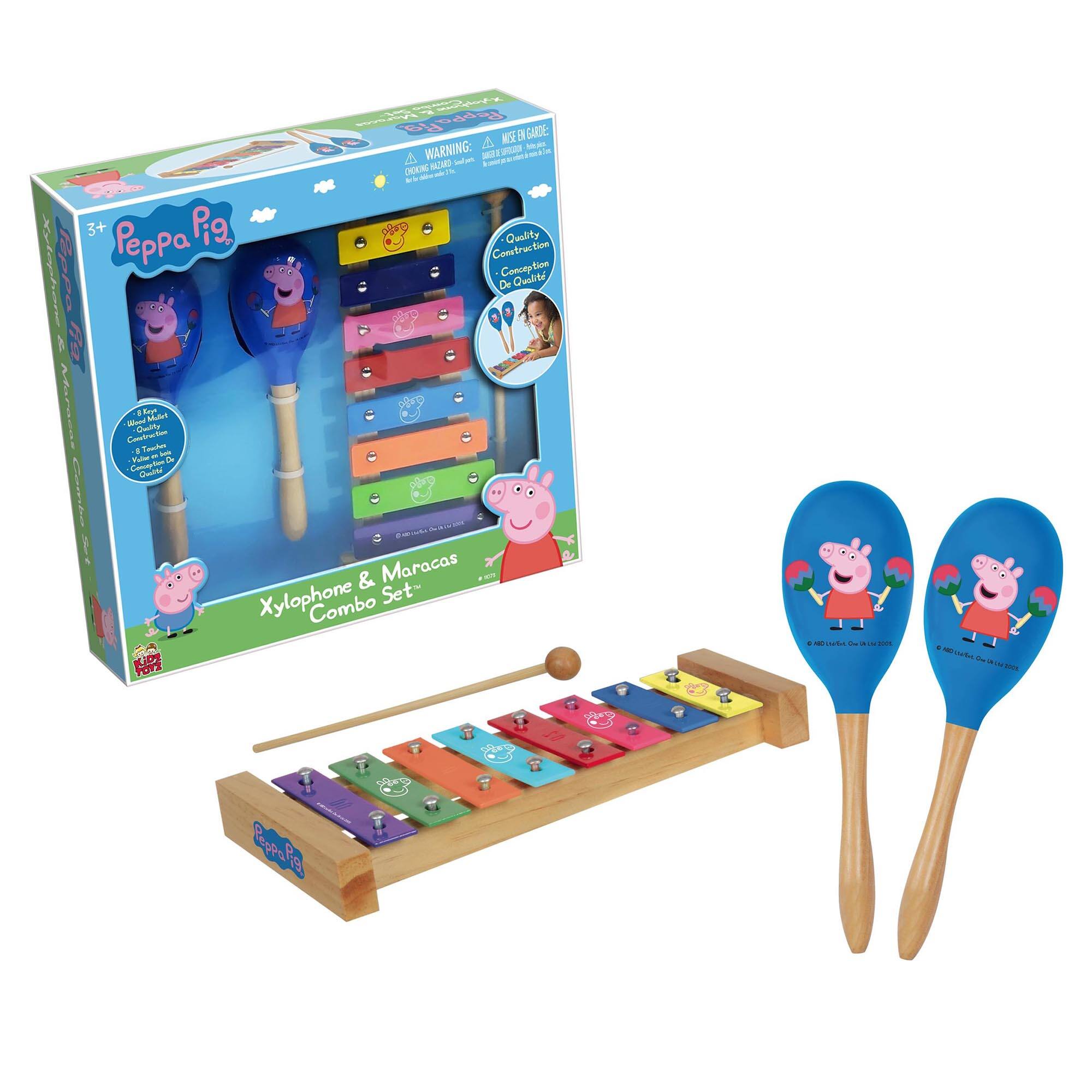 Peppa Pig Wood Xylophone & Maracas Combo Set