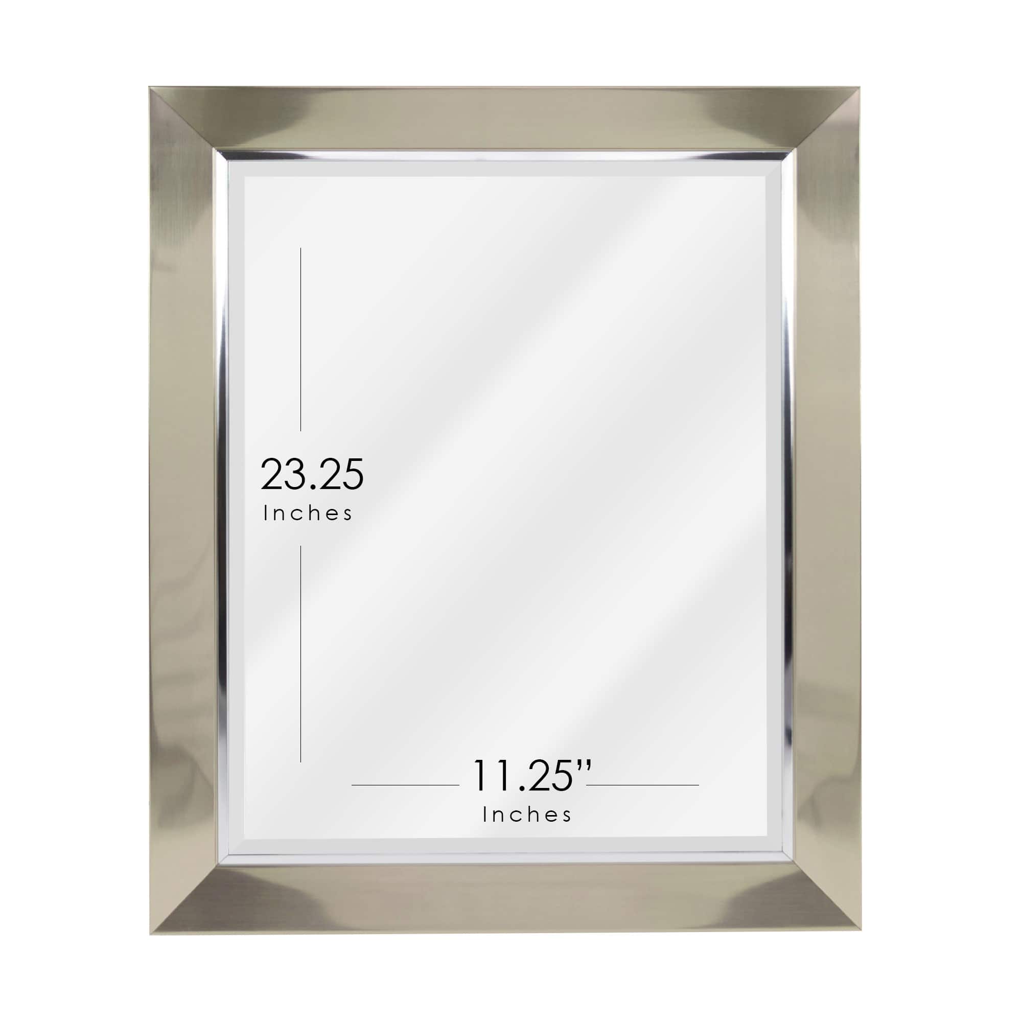 Head West 29" Brushed Nickel Framed Vanity Mirror